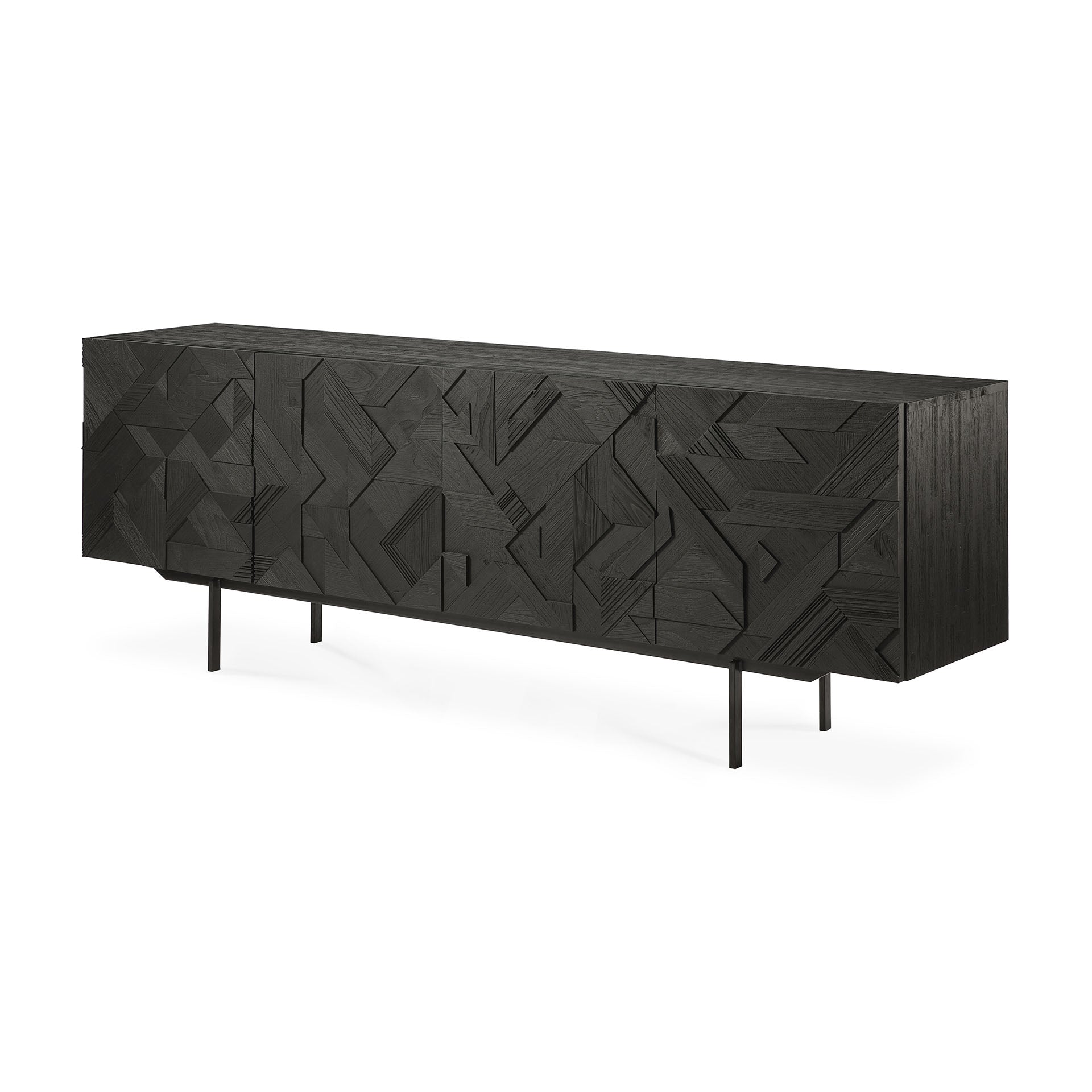 Teak-Graphic-black-sideboard-side-cut-Goode-Studio