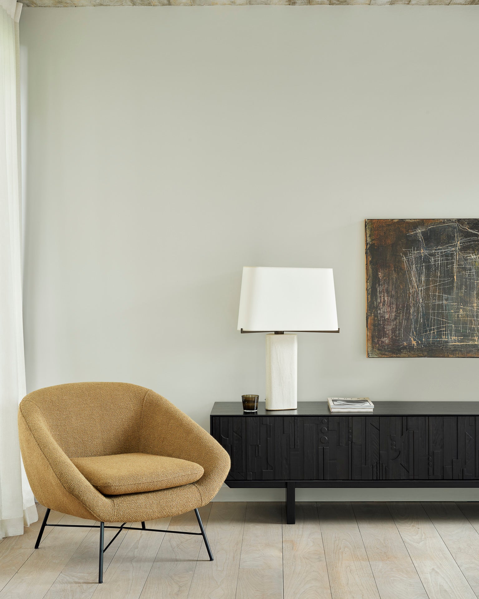 Teak-Mosaic-TV-cupboard-Barrow-lounge-chair-ginger-Goode-Studio