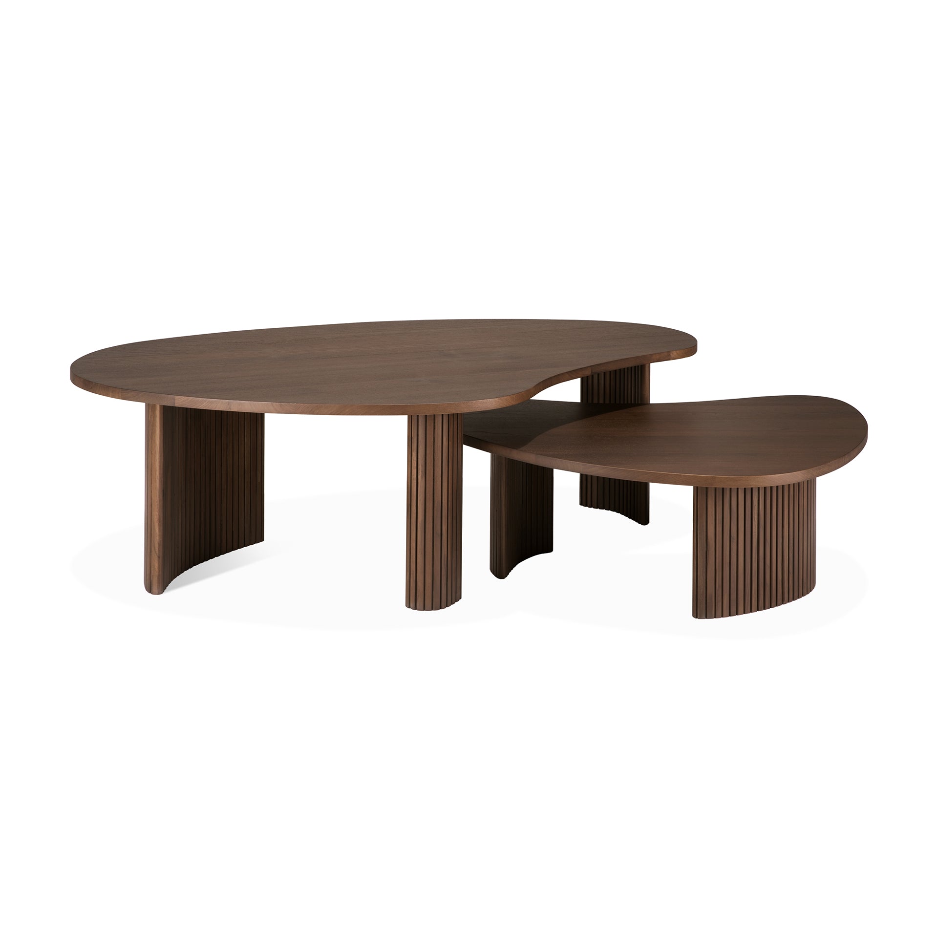 Boomerang-coffee-table-varnished-teak-brown-pebble-shape-Goode-Studio