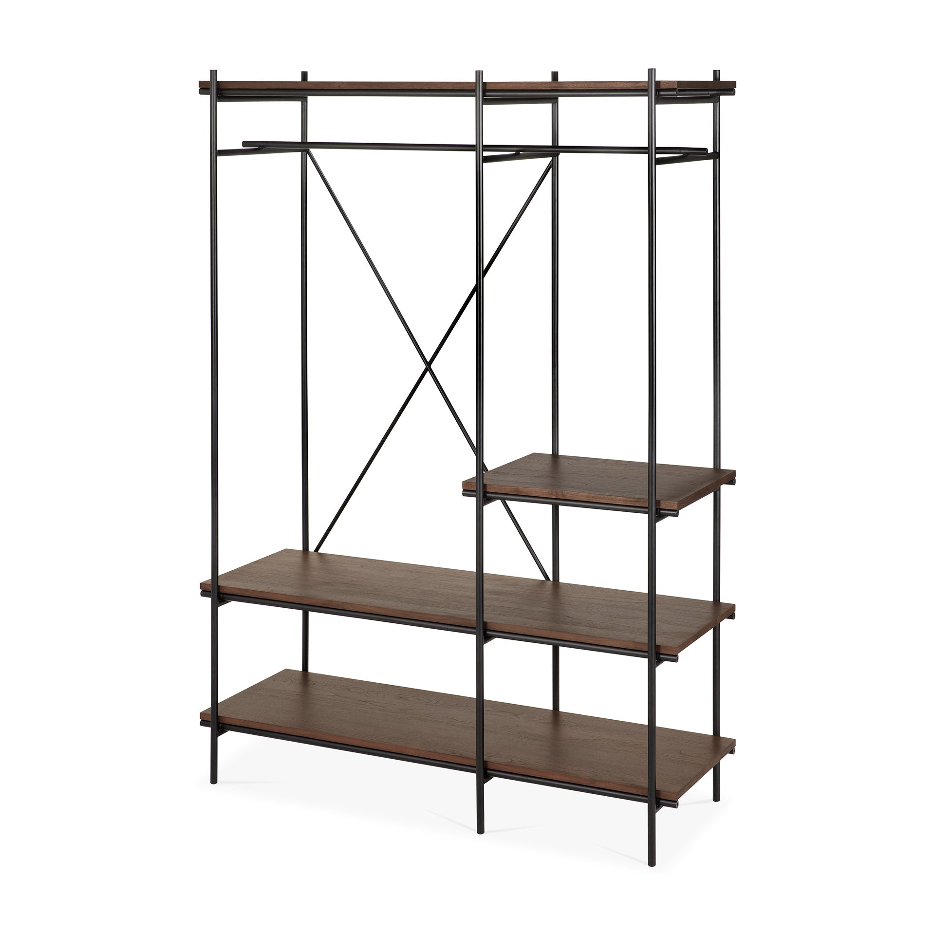Oscar-hanging-rack-varnished-teak-side-cut-Goode-Studio
