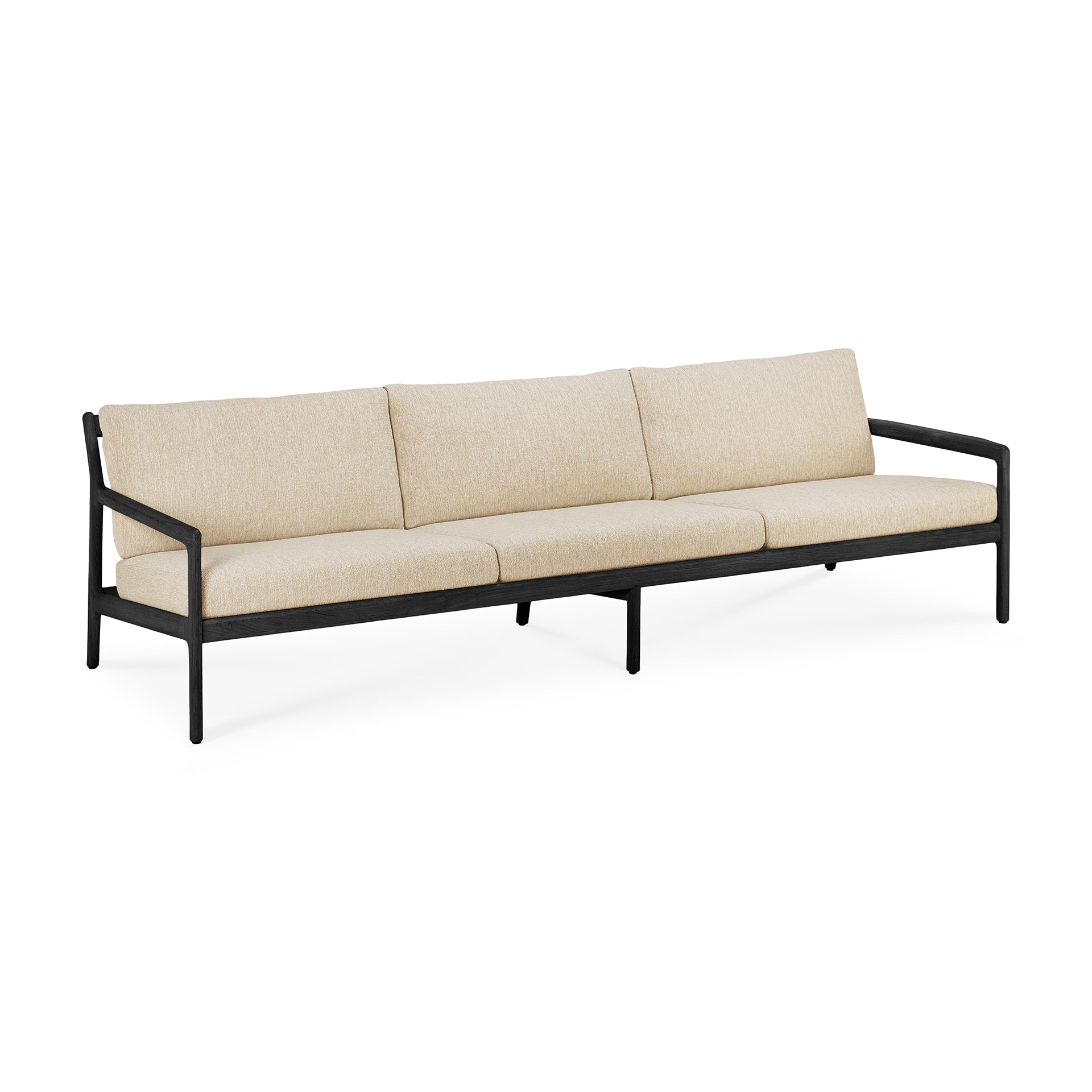 Jack 3 Seater Outdoor Sofa, Teak Black - Goode Studio