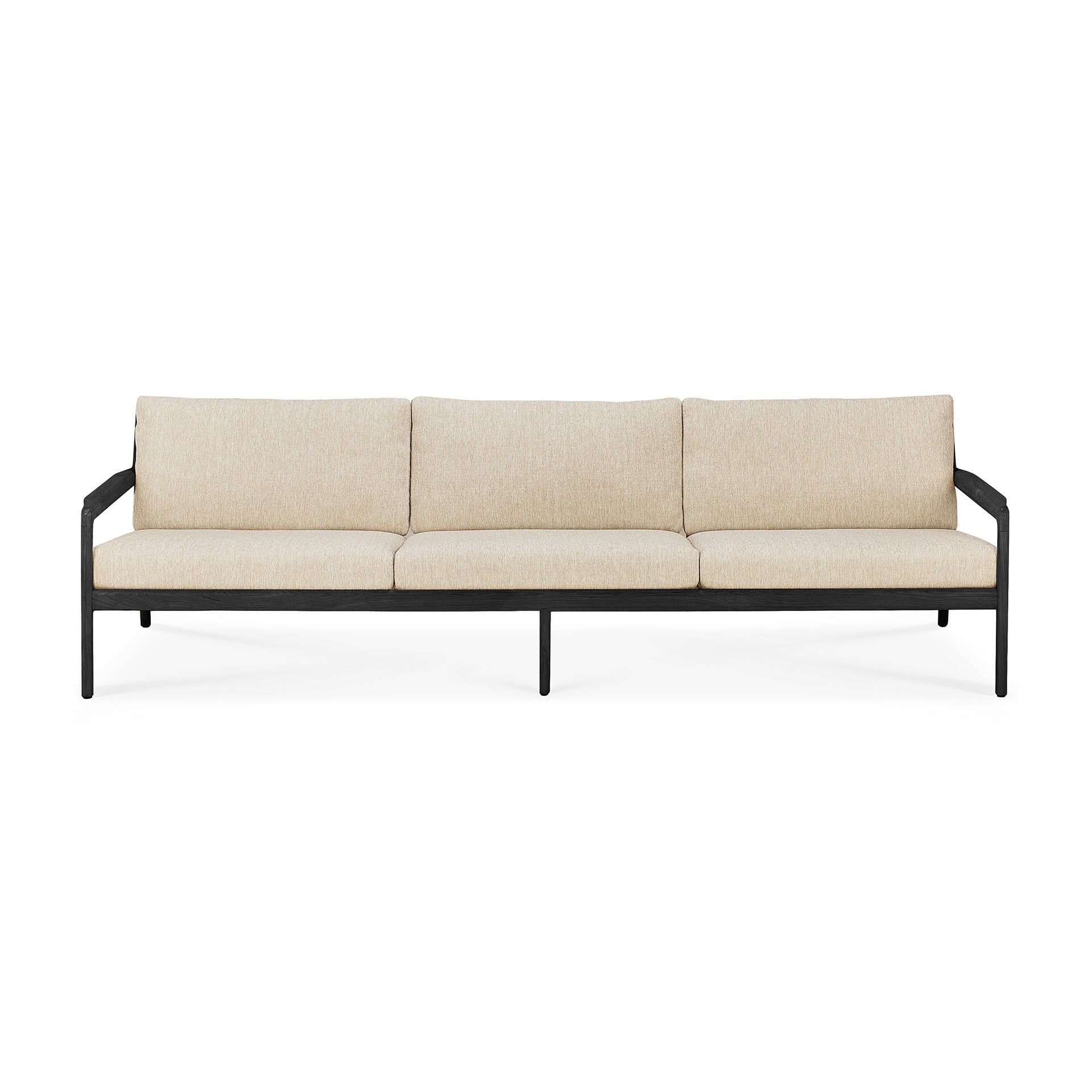 Jack 3 Seater Outdoor Sofa, Teak Black - Goode Studio