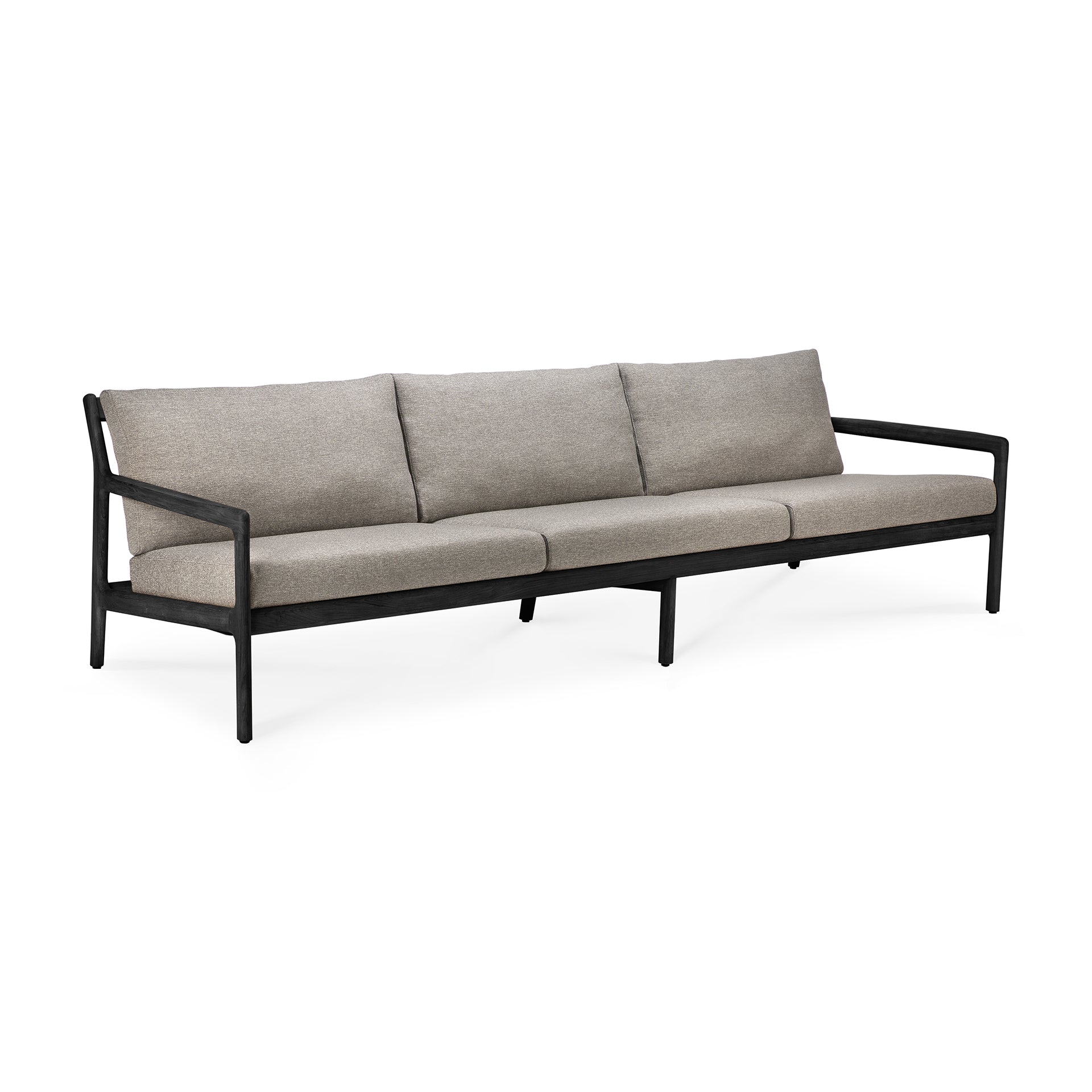 Jack 3 Seater Outdoor Sofa, Teak Black - Goode Studio