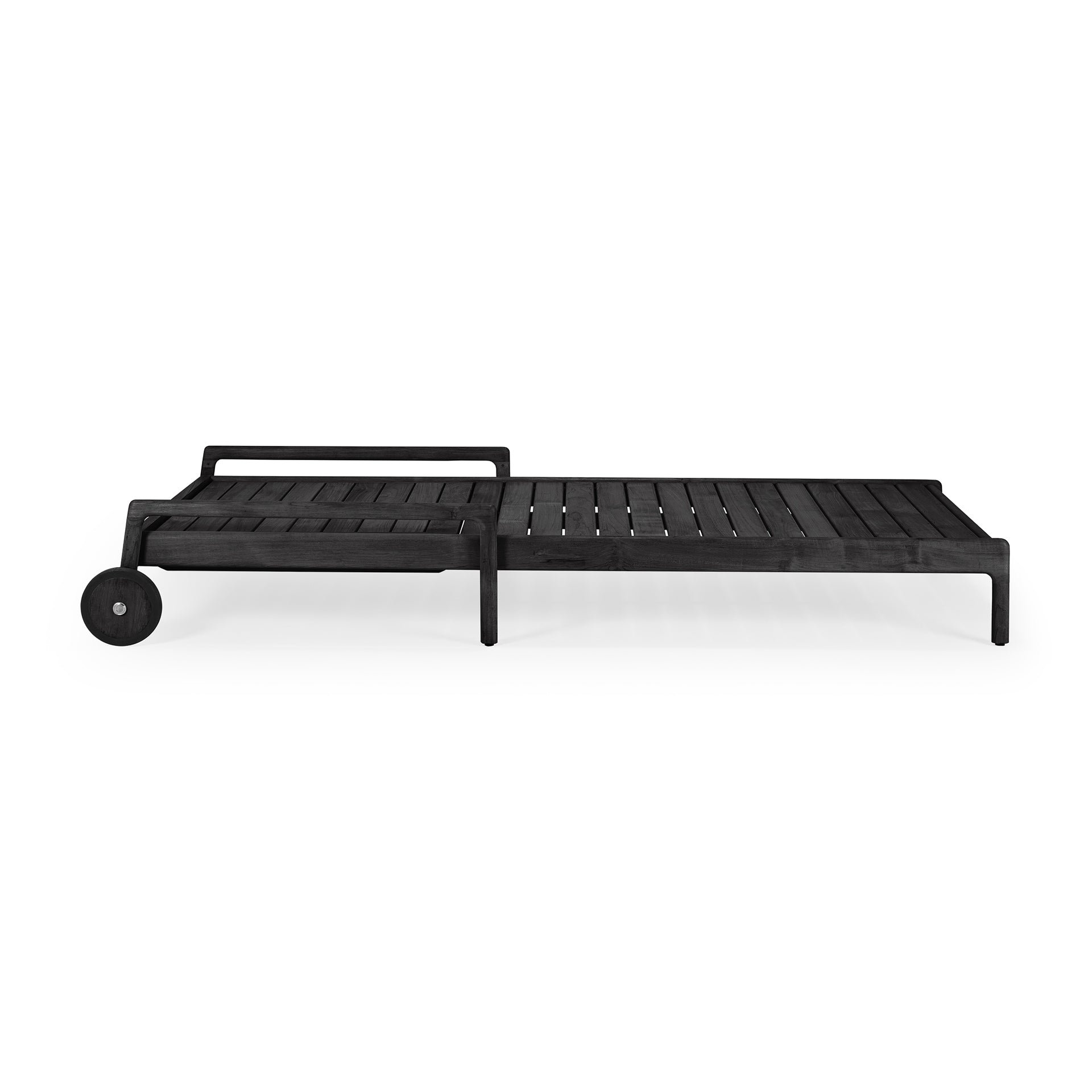Jack Outdoor Adjustable Lounger Frame - Teak Black - Goode Studio