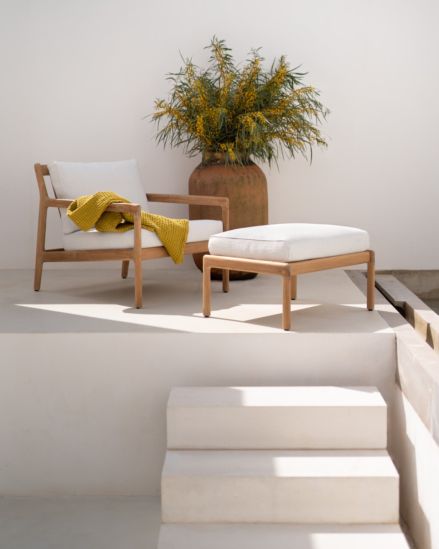 Jack Outdoor Footstool - Teak - Goode Studio