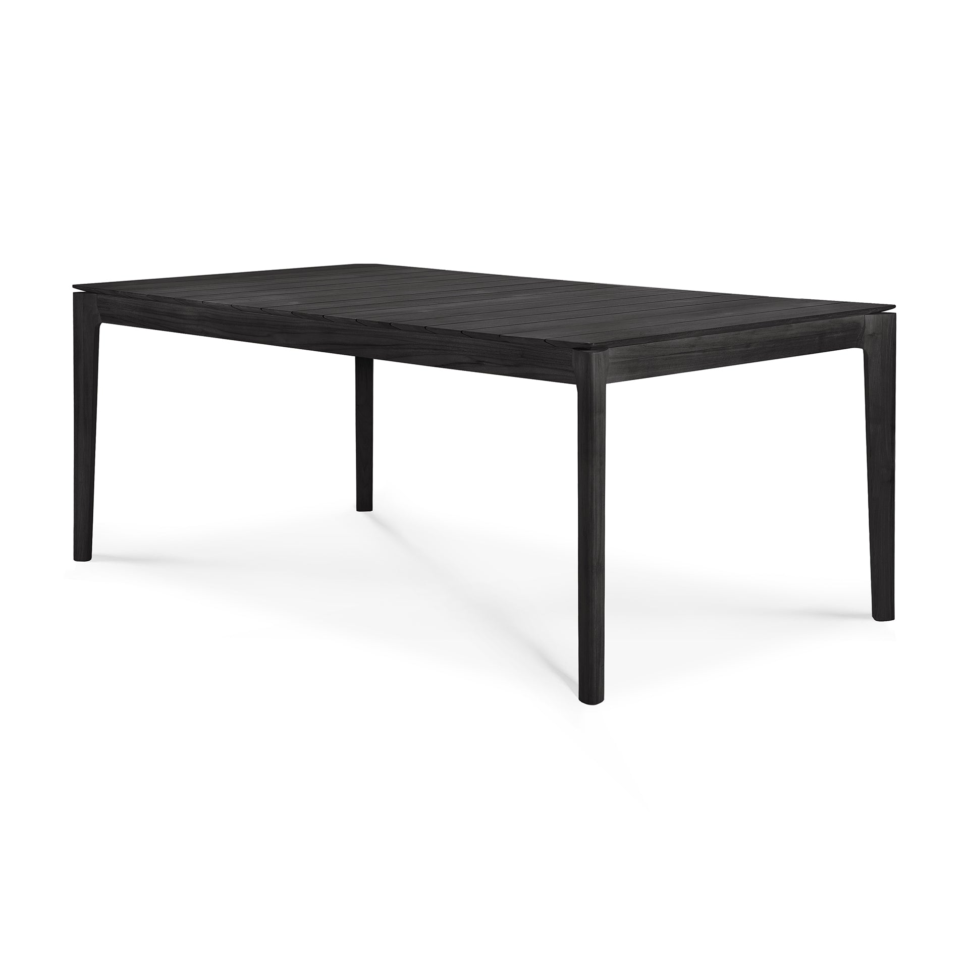 Bok Outdoor Dining Table, Teak Black - Goode Studio