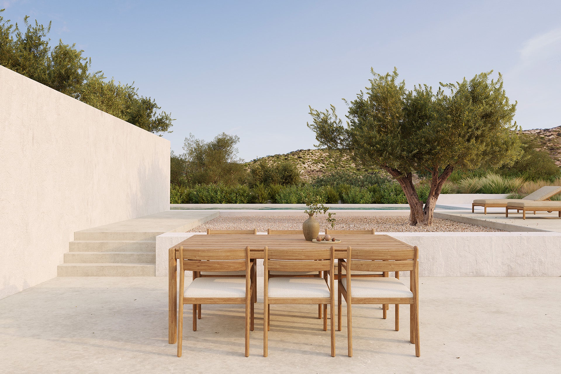 Jack Outdoor Adjustable Lounger Frame - Teak - Goode Studio