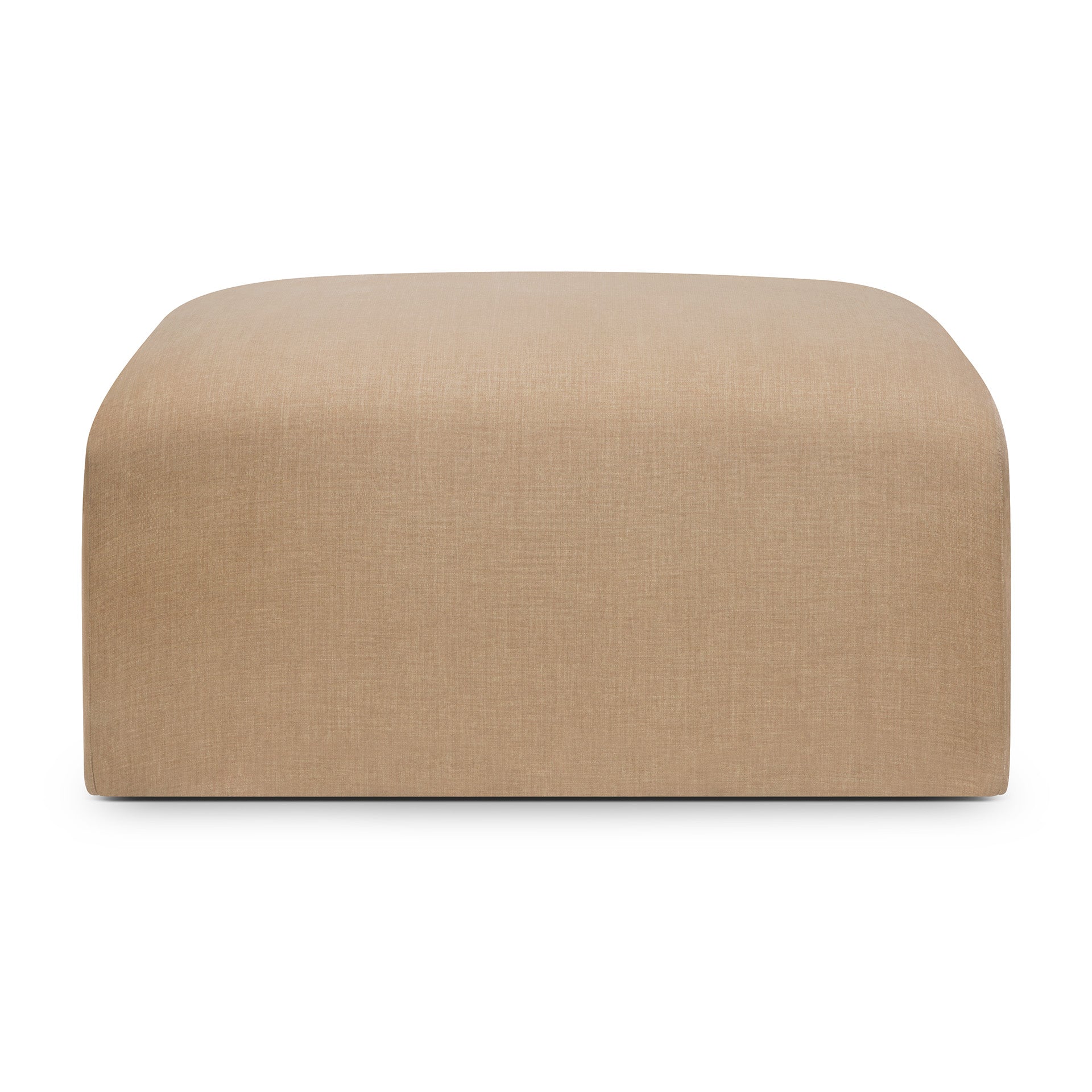Bulky-footstool-Light-Sepia-fabric-front-cut-Goode-Studio