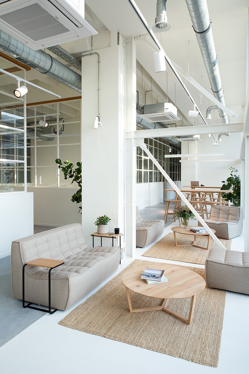 N701-beige-sofa-oak-tripod-coffee-table-oak-profile-high-desk-Goode-Studio