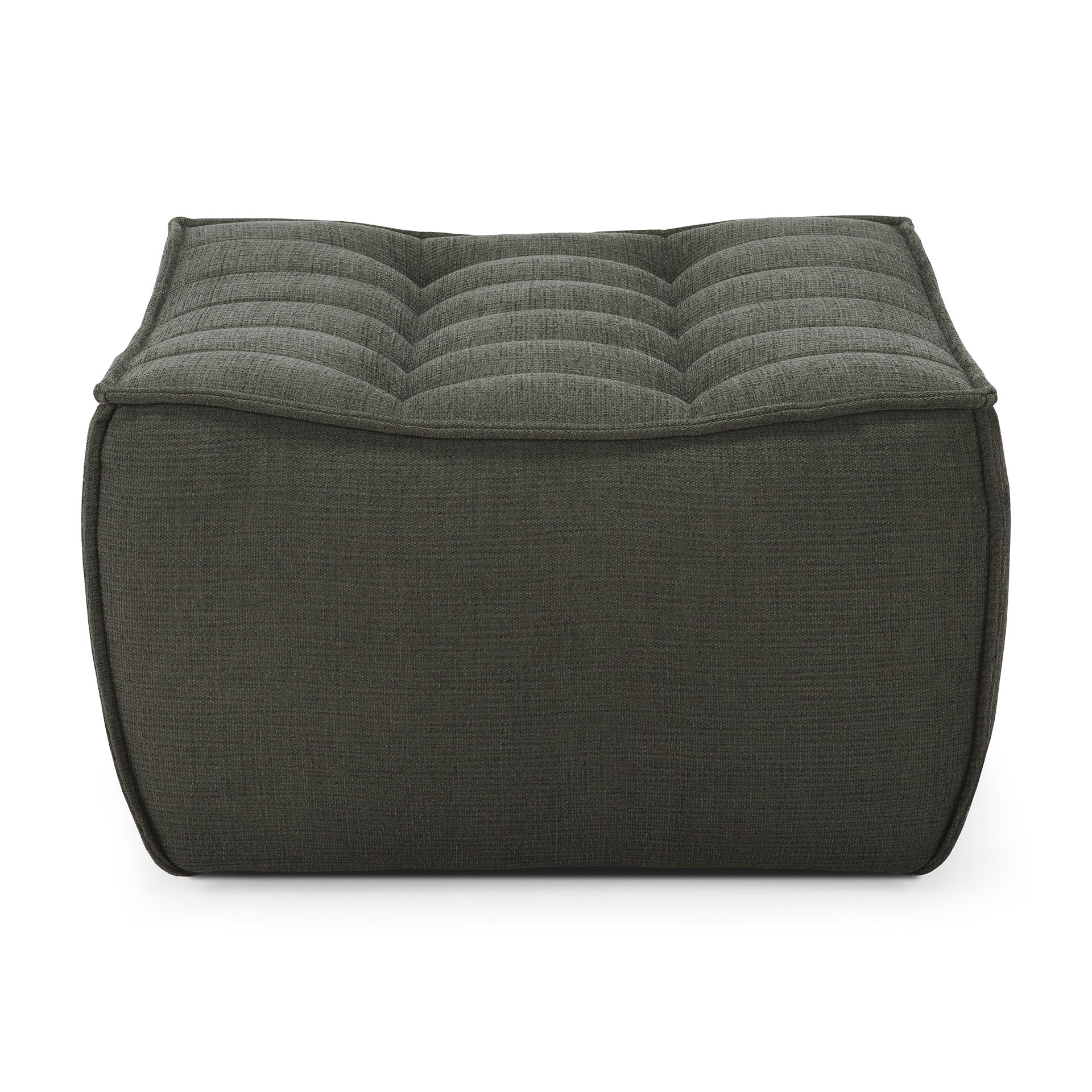Sofa-N701-footstool-Moss-Eco-fabric-front-cut-Gray-Goode-Studio