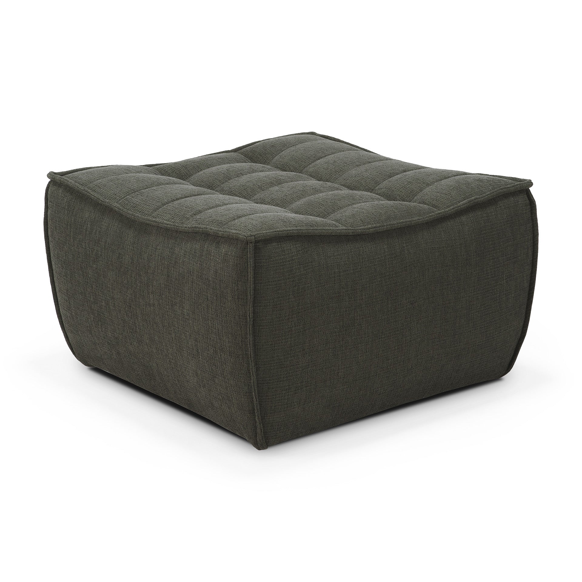 Sofa-N701-footstool-Moss-Eco-fabric-side-cut-Gray-Goode-Studio