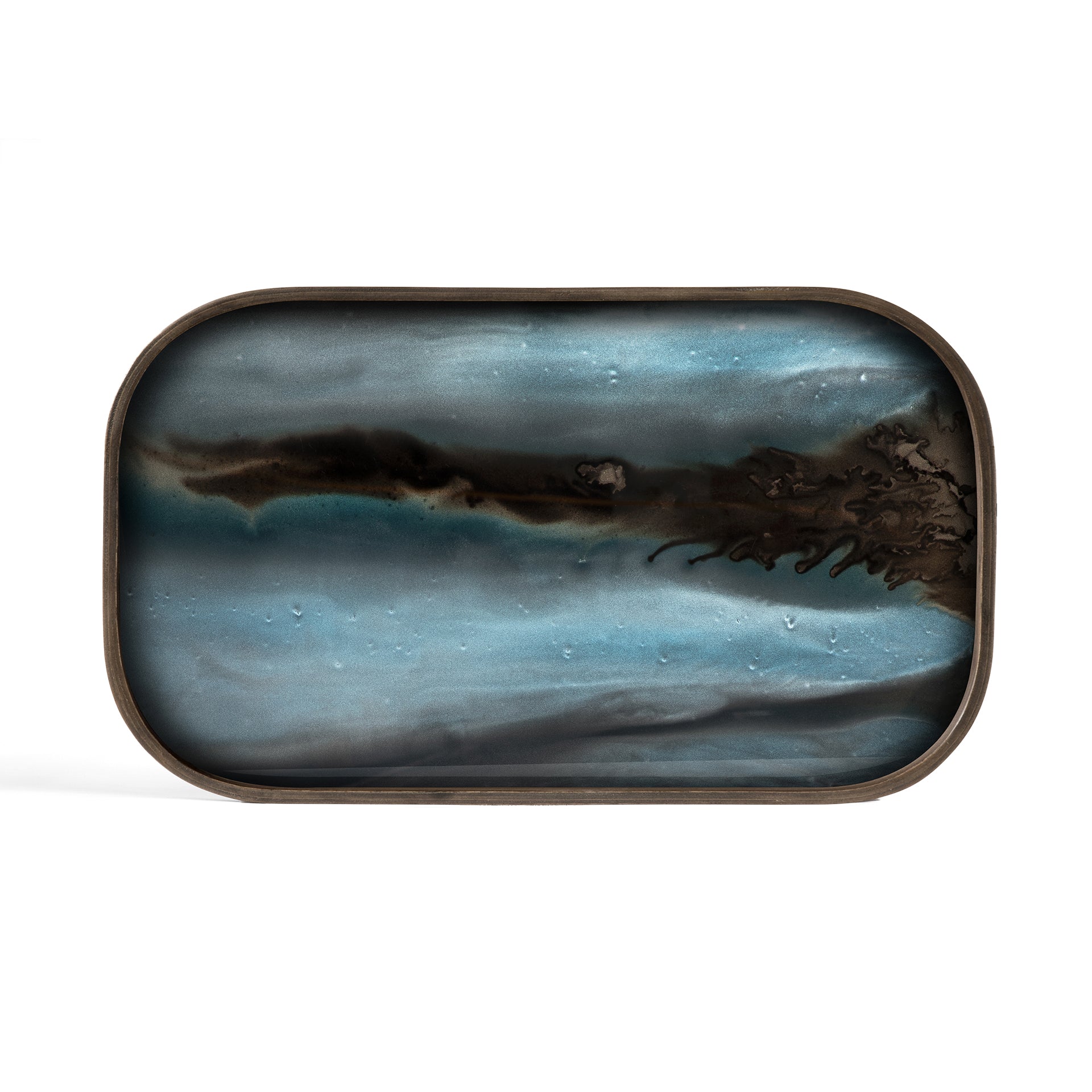 Organic-valet-tray-glass-Gold-rectangular-XL-front-cut-Goode-Studio