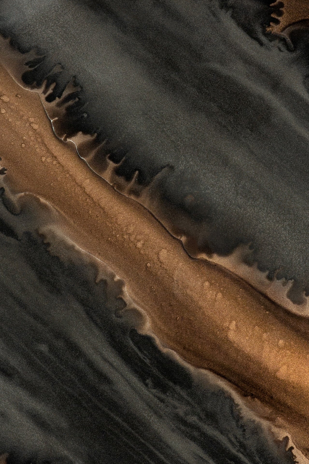 Bronze-Organic-glass-tray-round-side-Goode-Studio