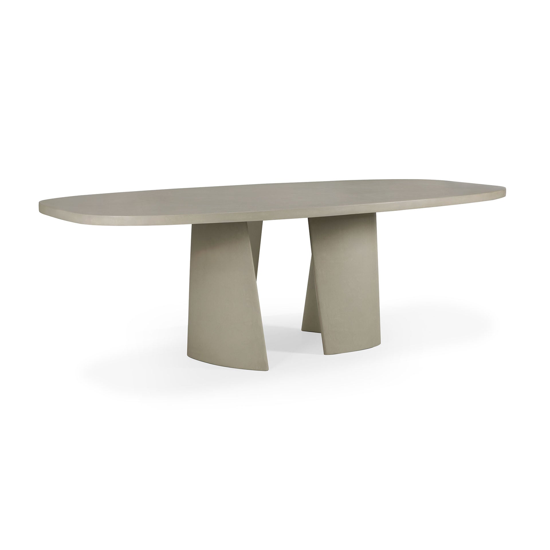 Canyon-outdoor-dining-table-concrete-Light-Grey-oval-profile-cut-Goode-Studio