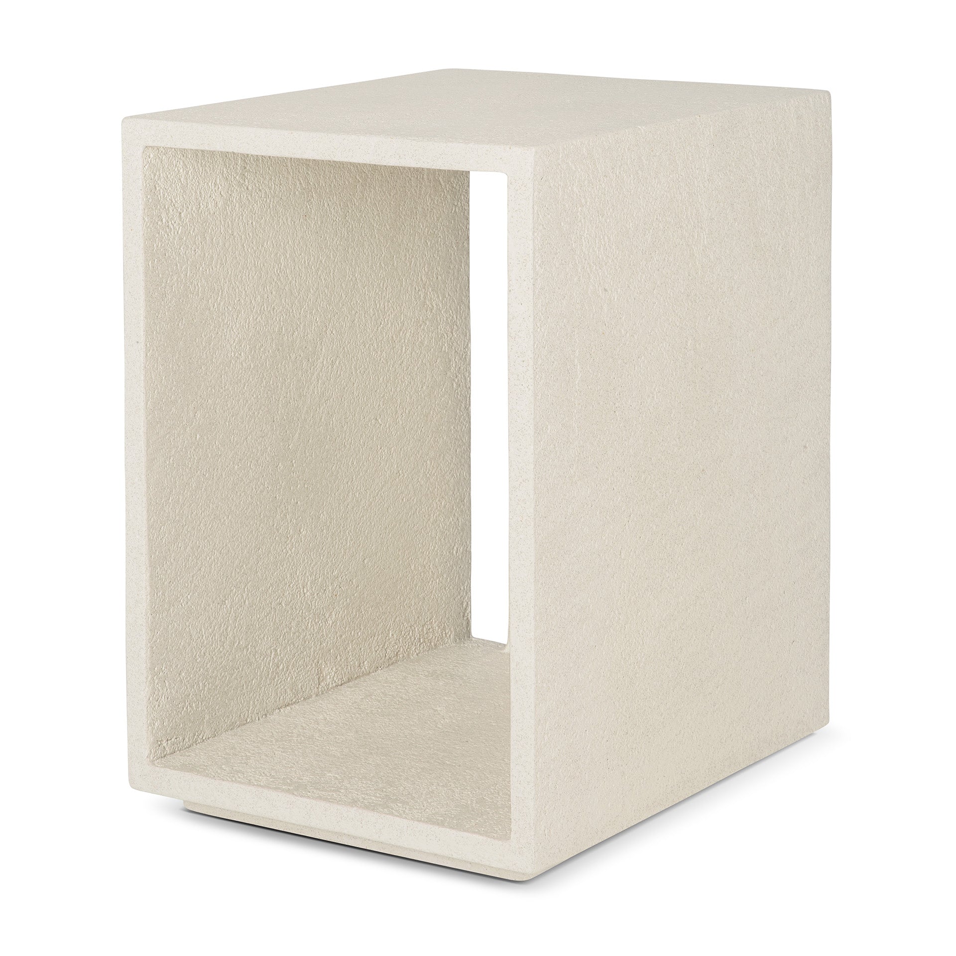 Elements-bedside-table-varnished-microcement-Off-White-side-cut-Goode-Studio