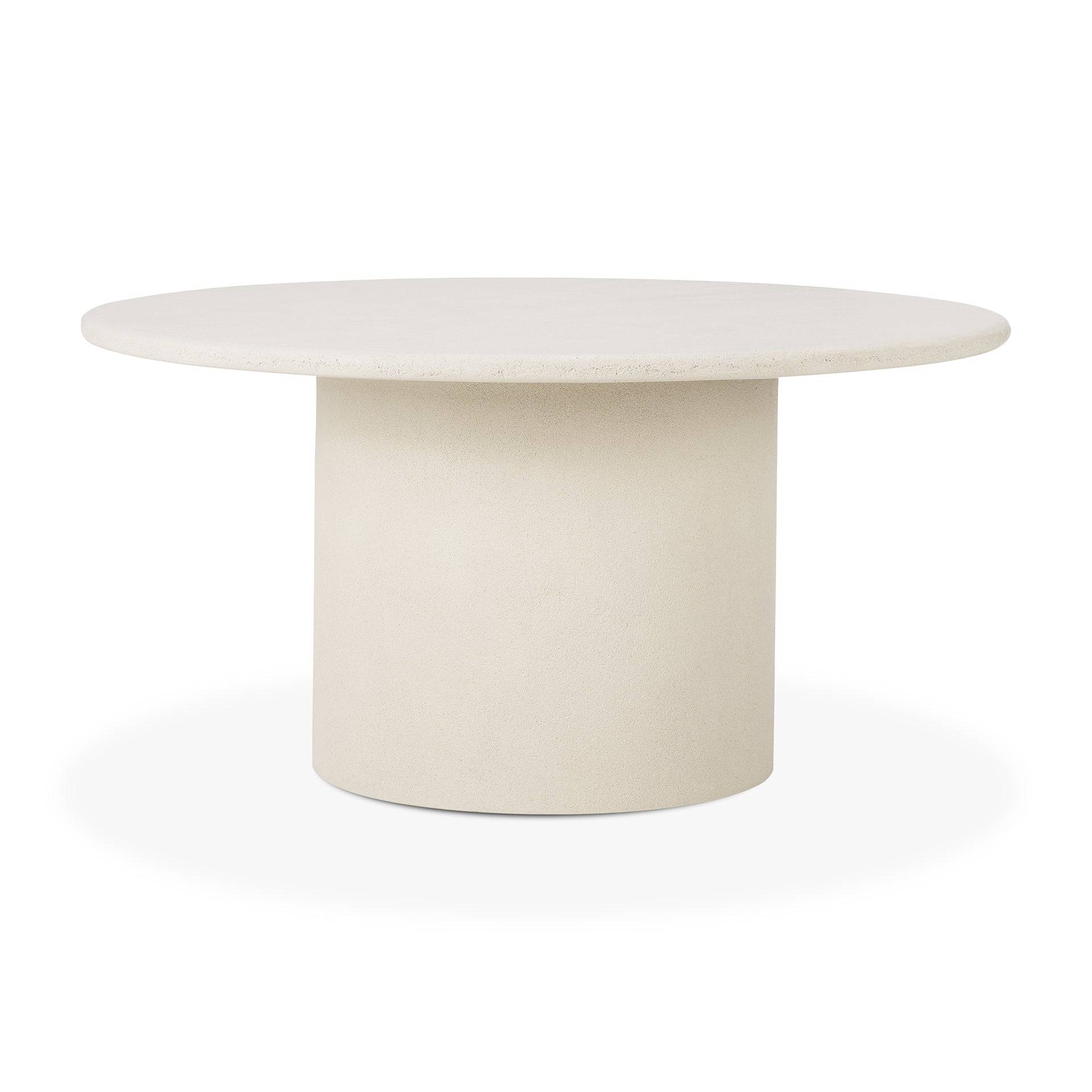 Elements-dining-table-microcement-Off-White-round-front-cut-Goode-Studio
