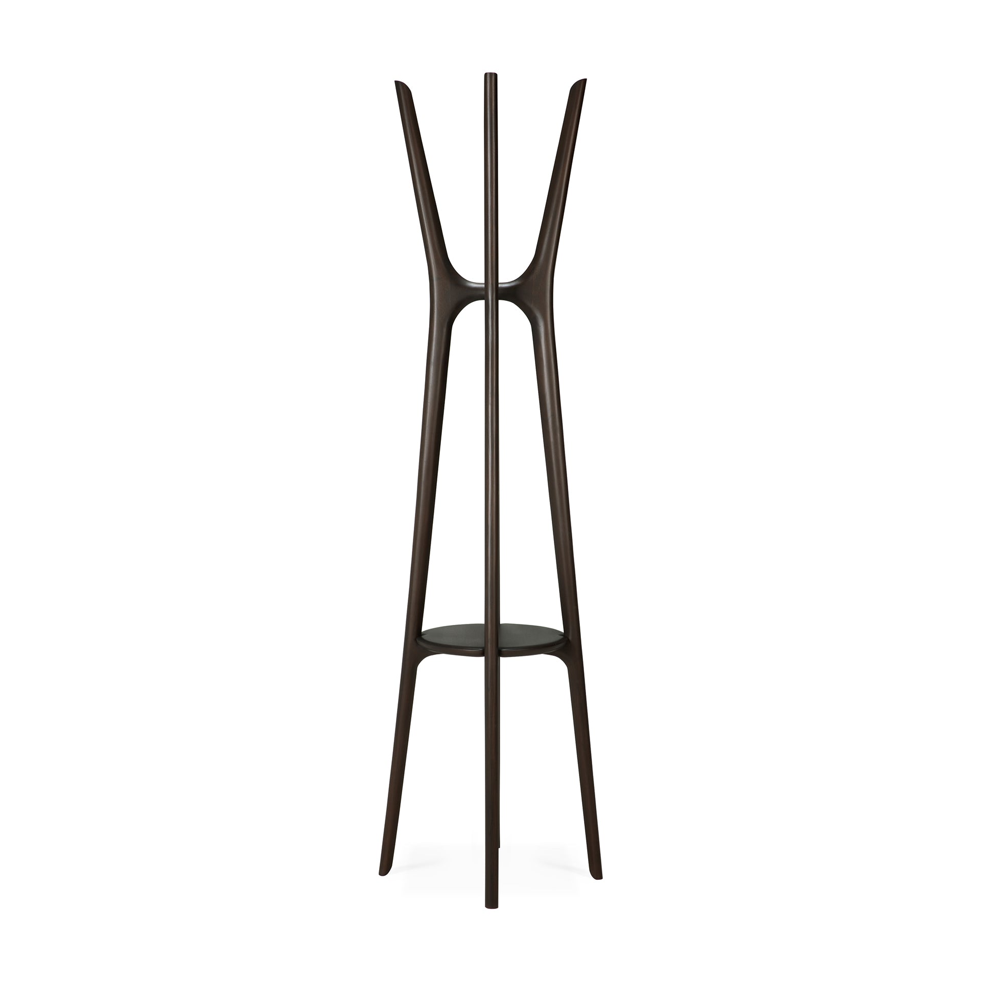 PI-coat-stand-varnished-mahogany-dark-brown-profile-cut-Goode-Studio
