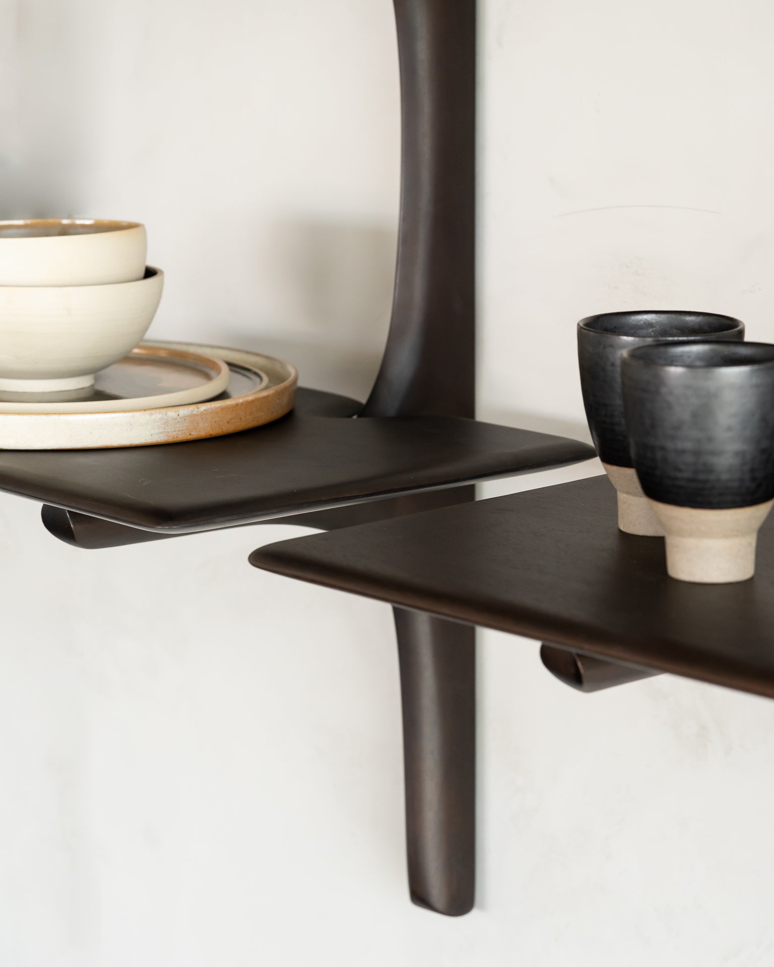 PI Wall Shelf, Mahogany Dark Brown - Goode Studio