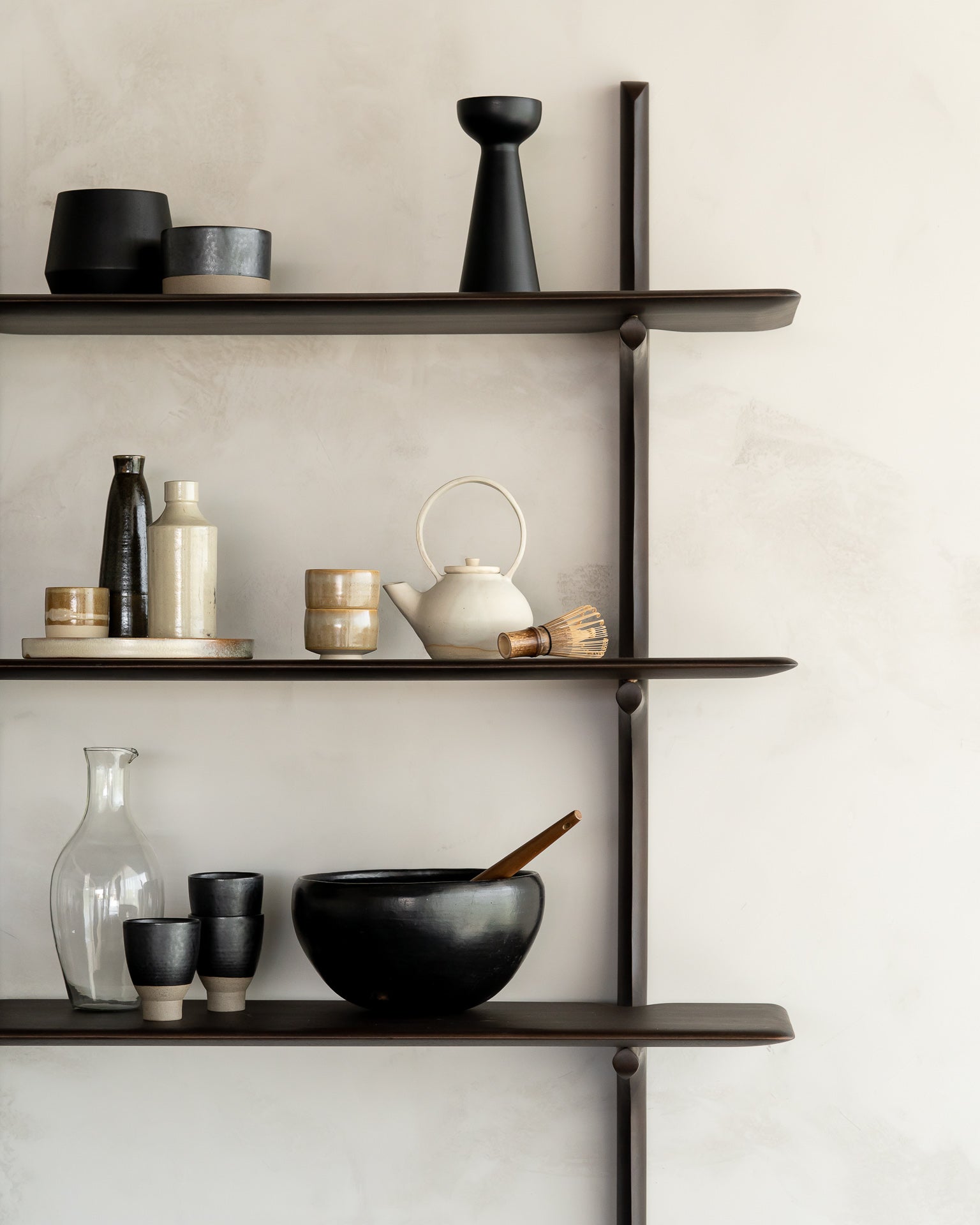 PI Wall Shelf, Mahogany Dark Brown - Goode Studio