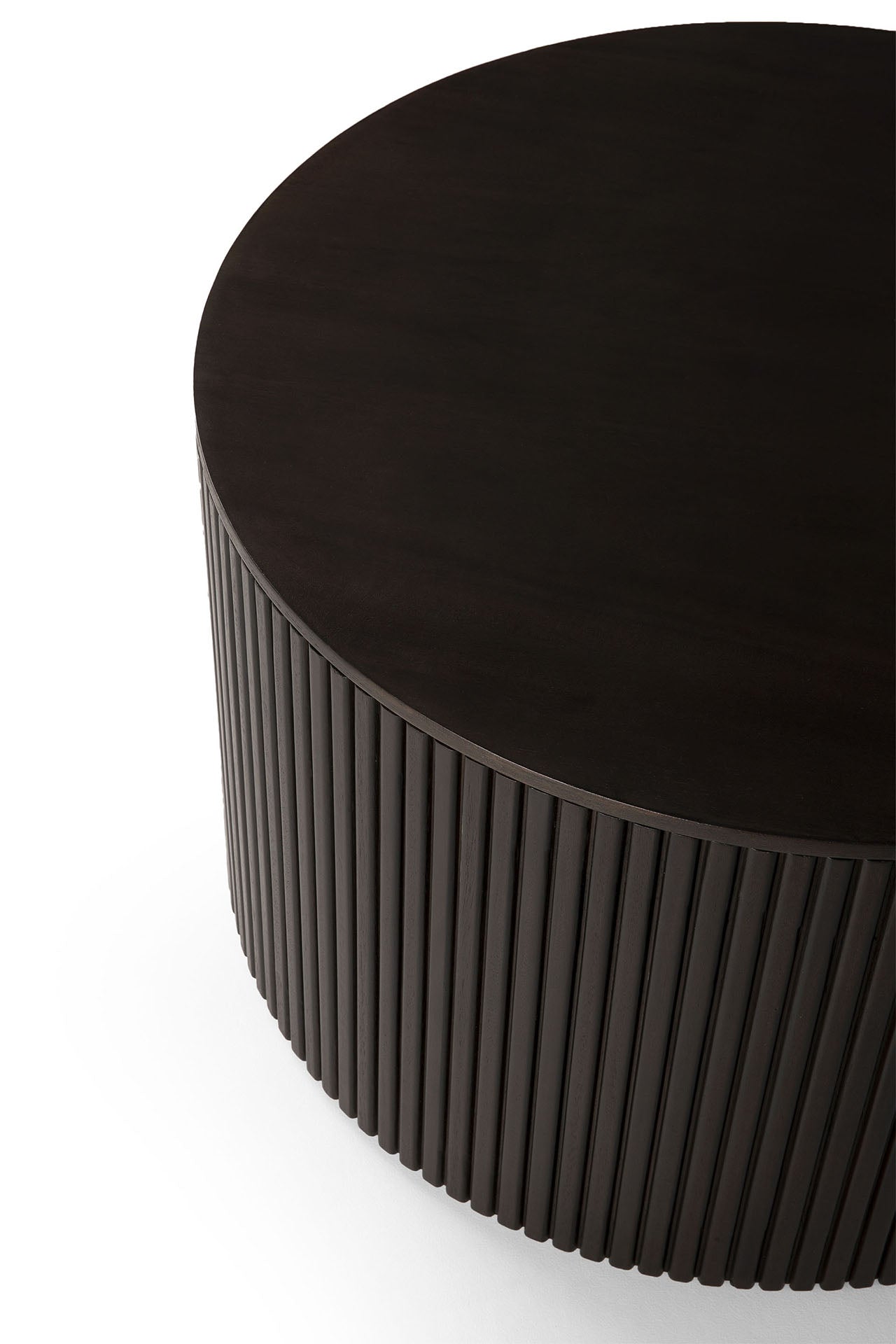 Mahogany-Roller-Max-round-side-table-dark-brown-Goode-Studio