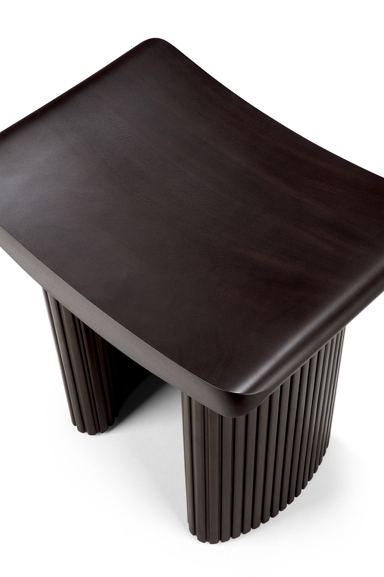 Roller-Max-stool-varnished-mahogany-dark-brown-Goode-Studio