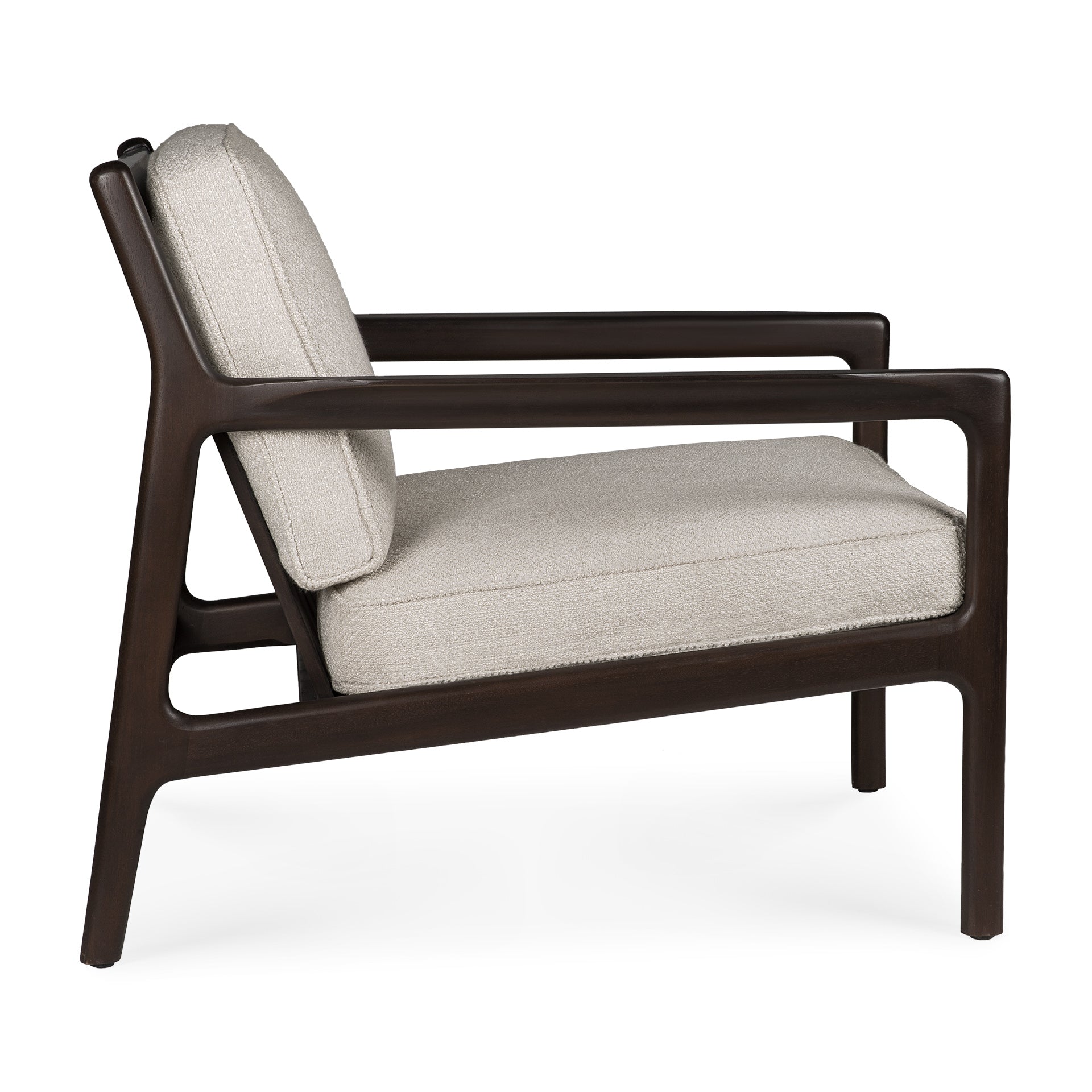 Jack-lounge-chair-varnished-mahogany-dark-brown-Ivory-fabric-profile-cut-Goode-Studio