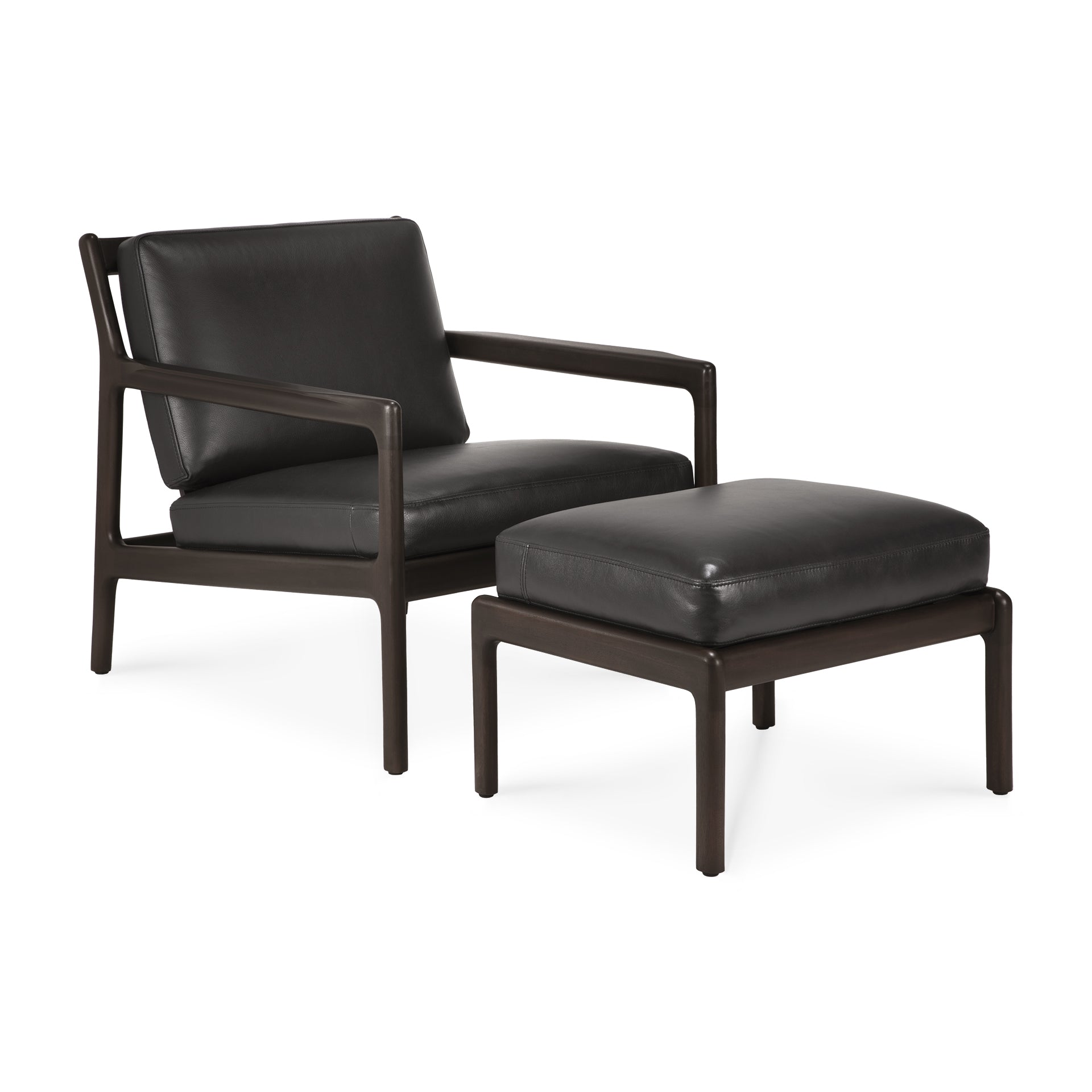 Jack-lounge-chair-frame-mahogany-dark-brown-Black-leather-Jack-footstool-mahogany-Black-leather-Goode-Studio