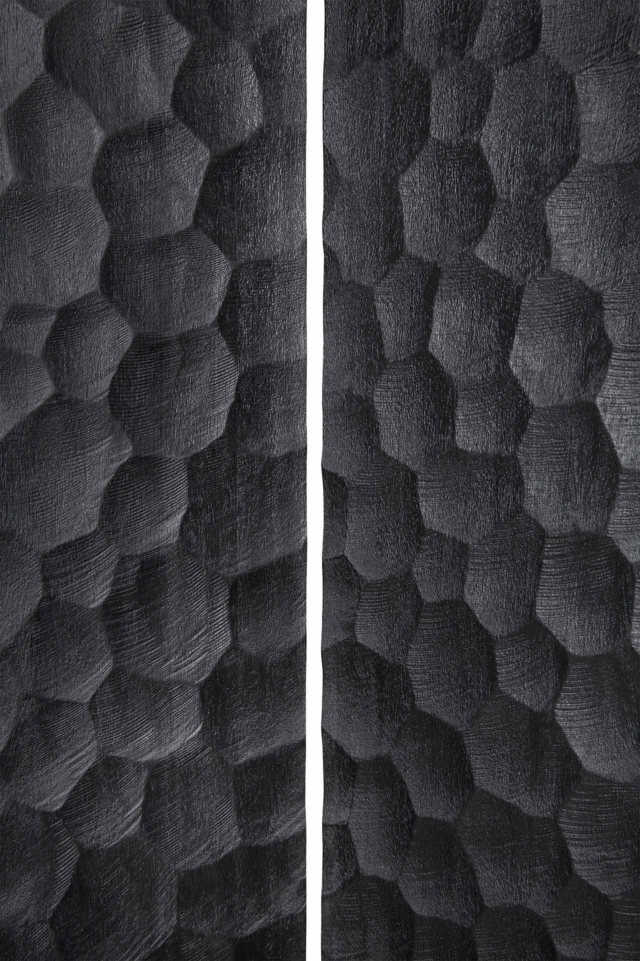 Chopped-room-divider-varnished-mahogany-black-Goode-Studio