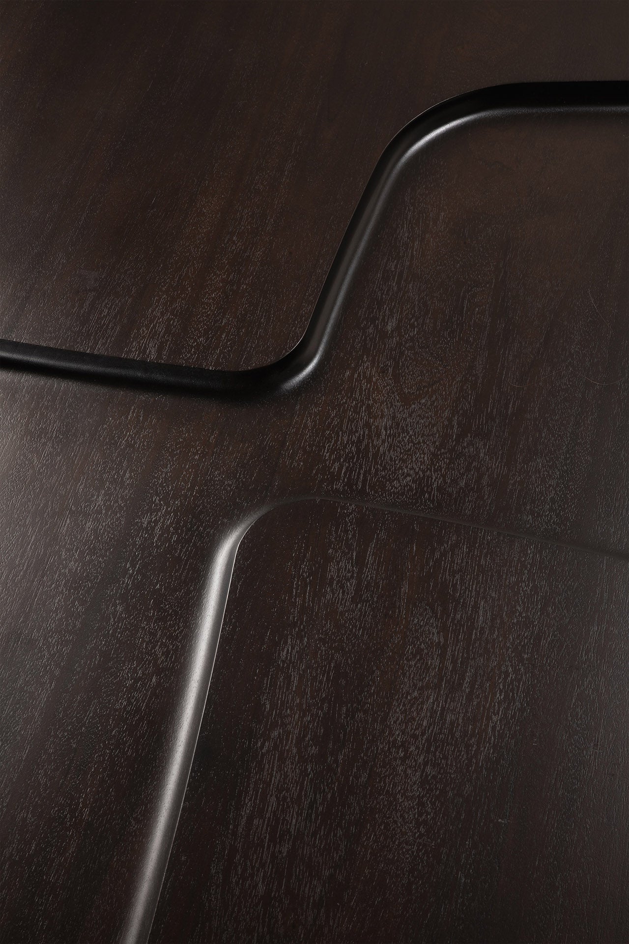 Brutalist-coffee-table-varnished-mahogany-Rose-Brown-rectangular-Goode-Studio