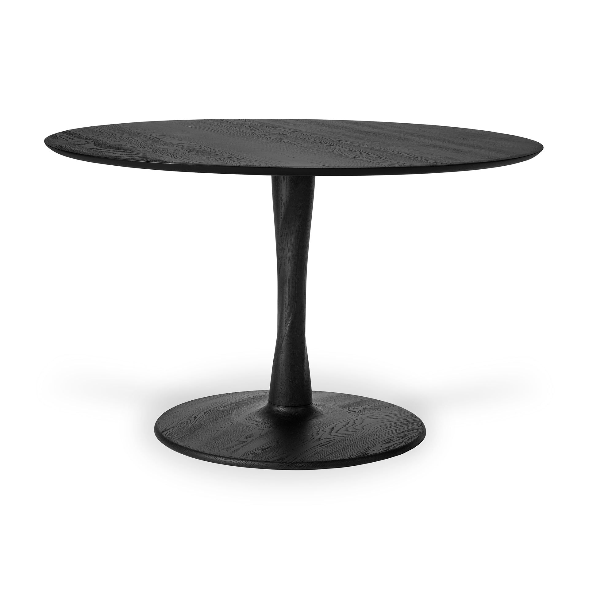 Torsion Dining Table Round, Oak Black - Goode Studio