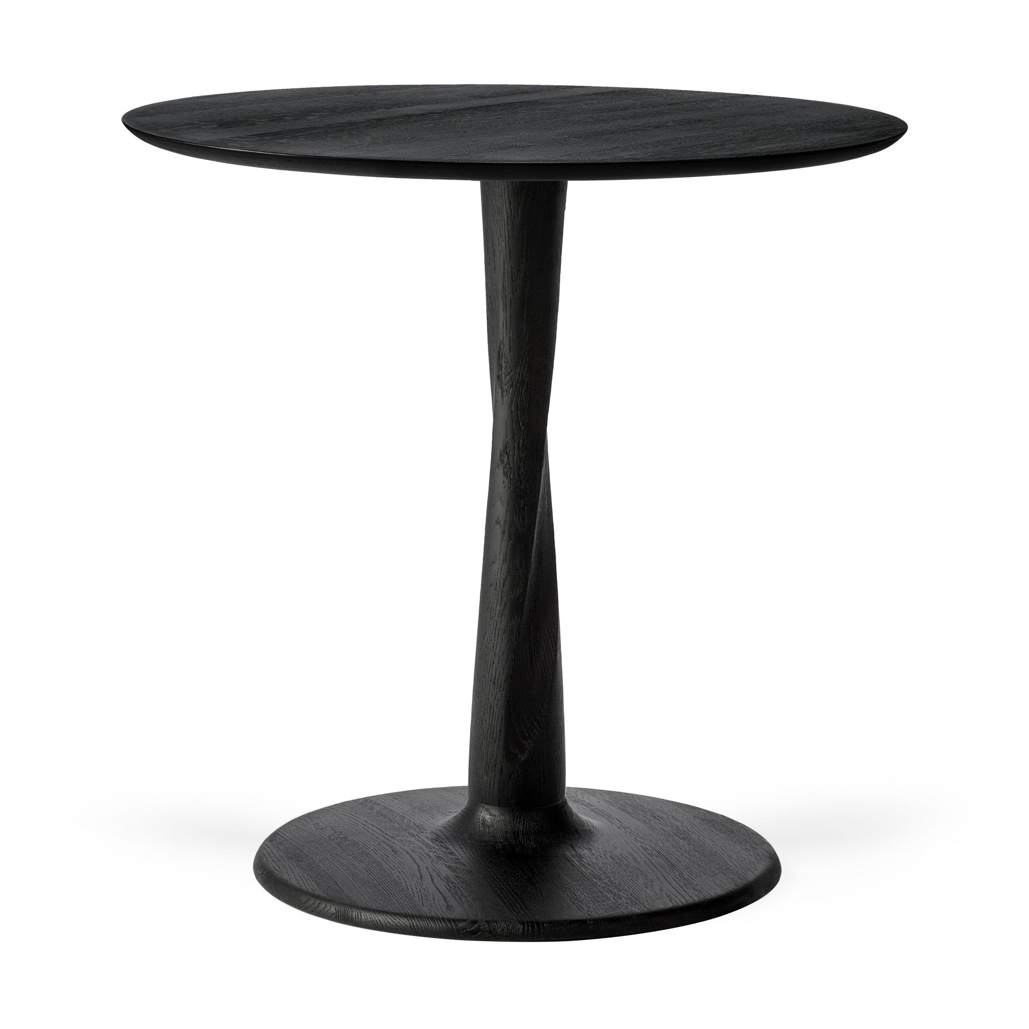 Torsion Dining Table Round, Oak Black - Goode Studio