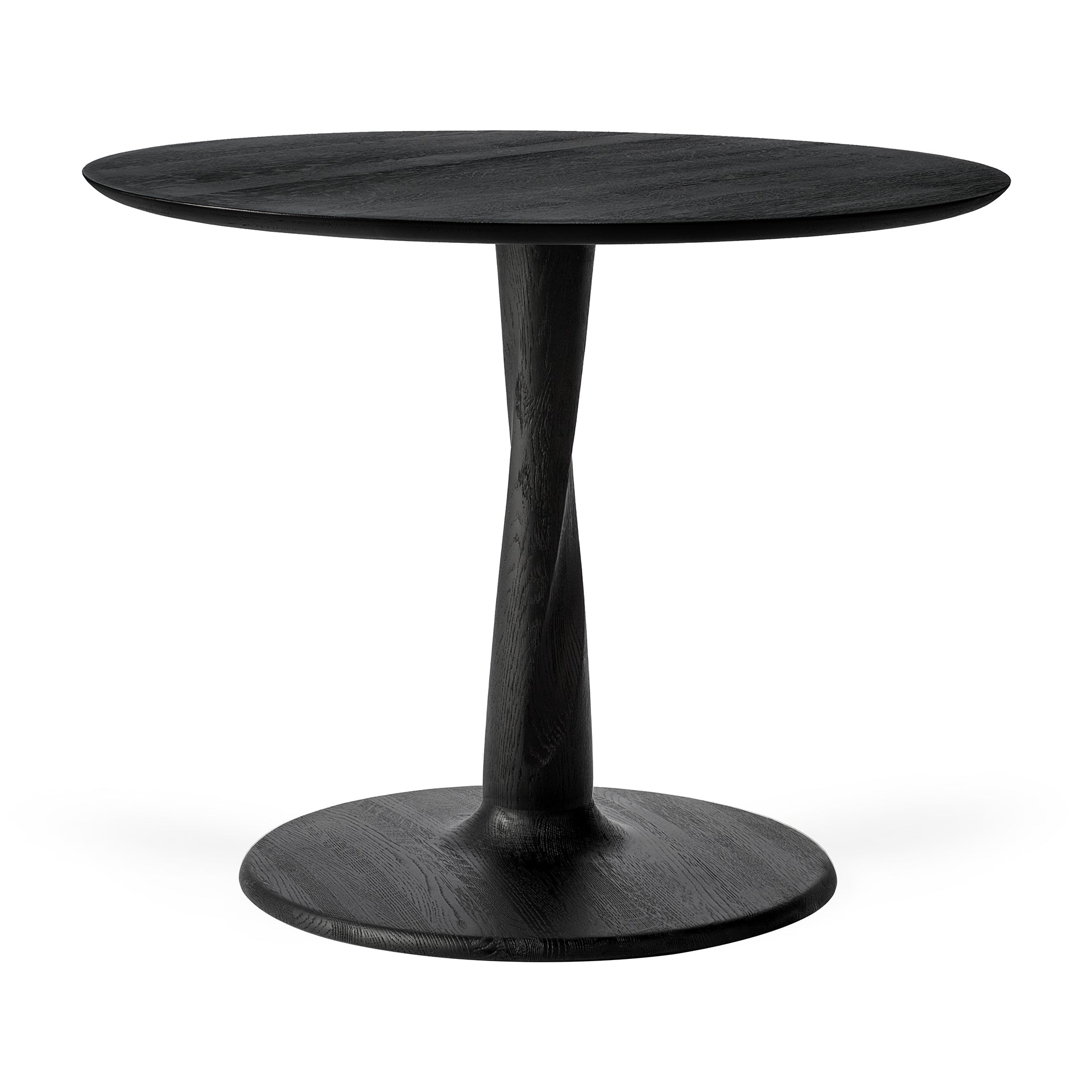 Torsion Dining Table Round, Oak Black - Goode Studio