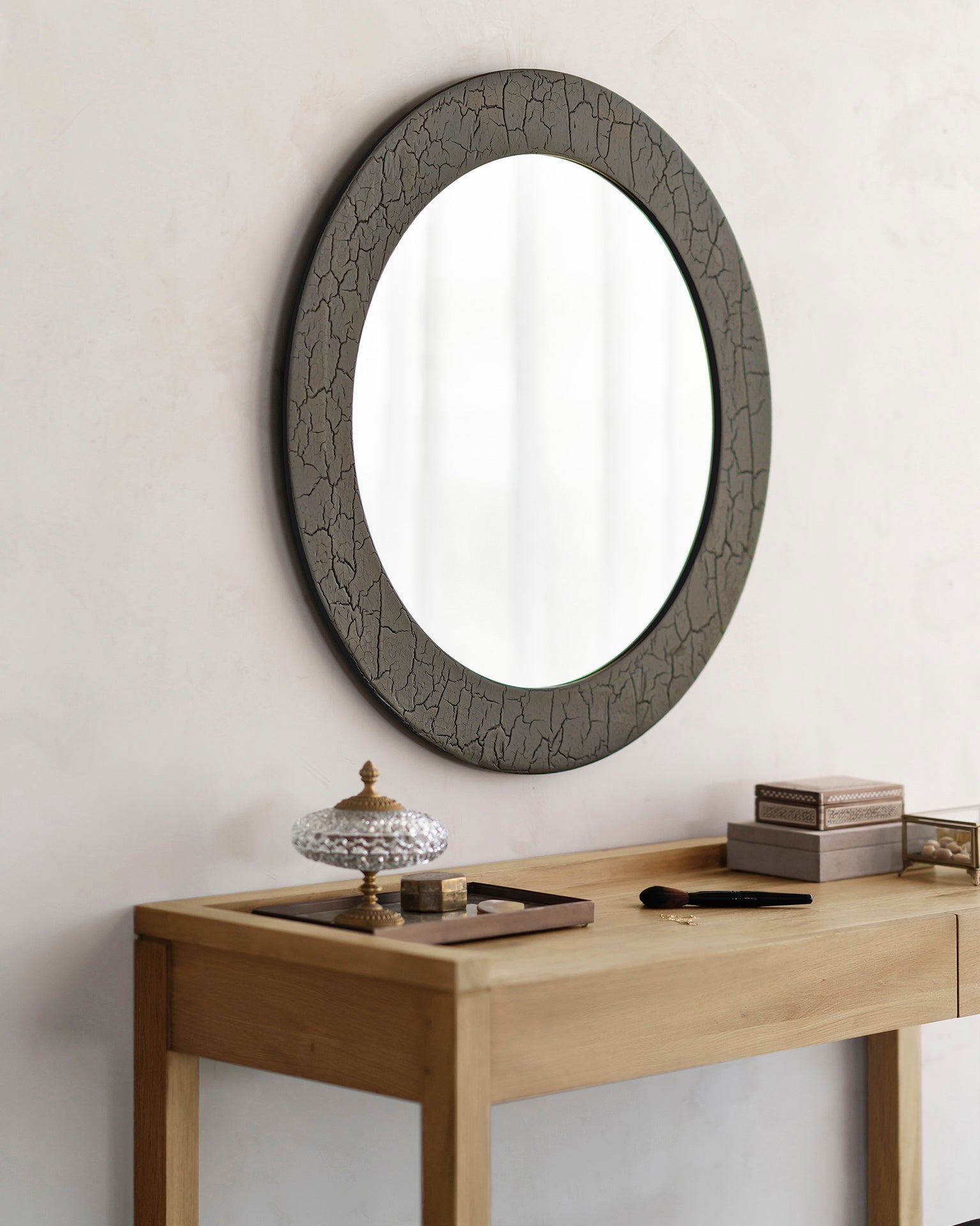 Oak-Frame-desk-sphere-Wall-mirror-Goode-Studio