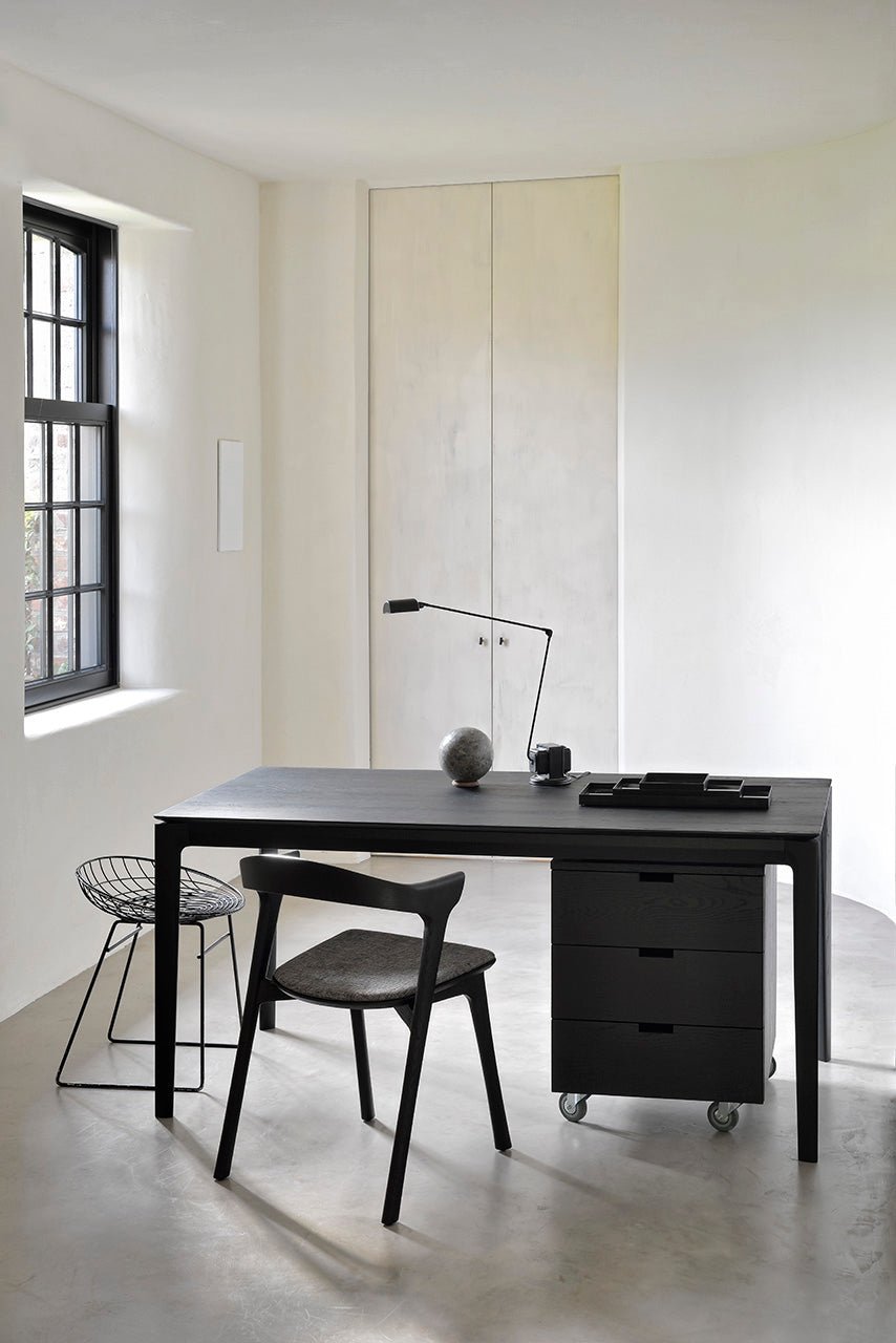 Bok Dining Table, Oak Black, Rectangular - Goode Studio