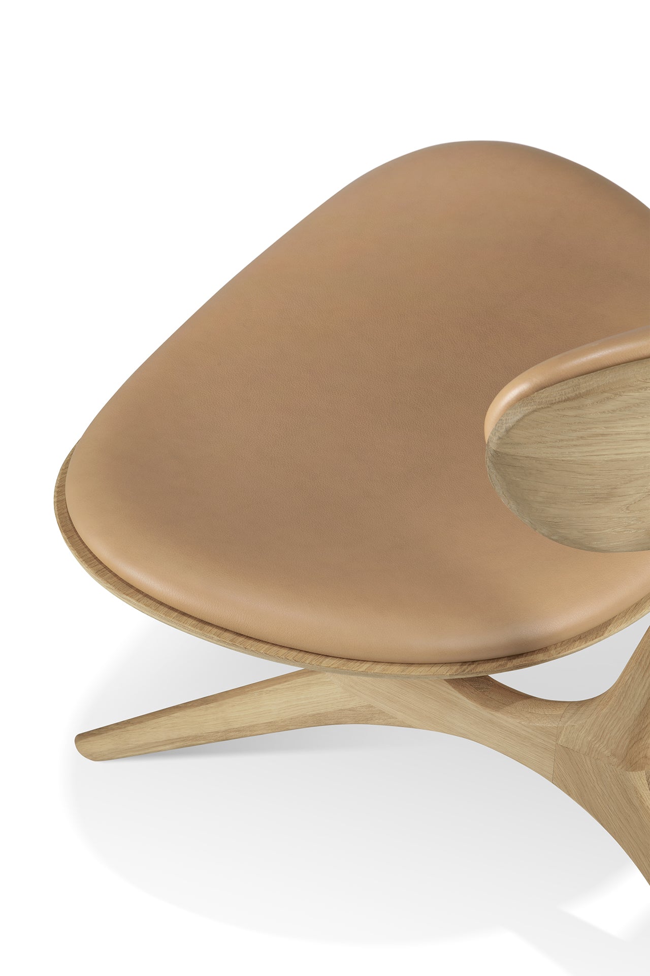 Eye-lounge-chair-oak-Sienna-leather-upholstered-seat-Goode-Studio