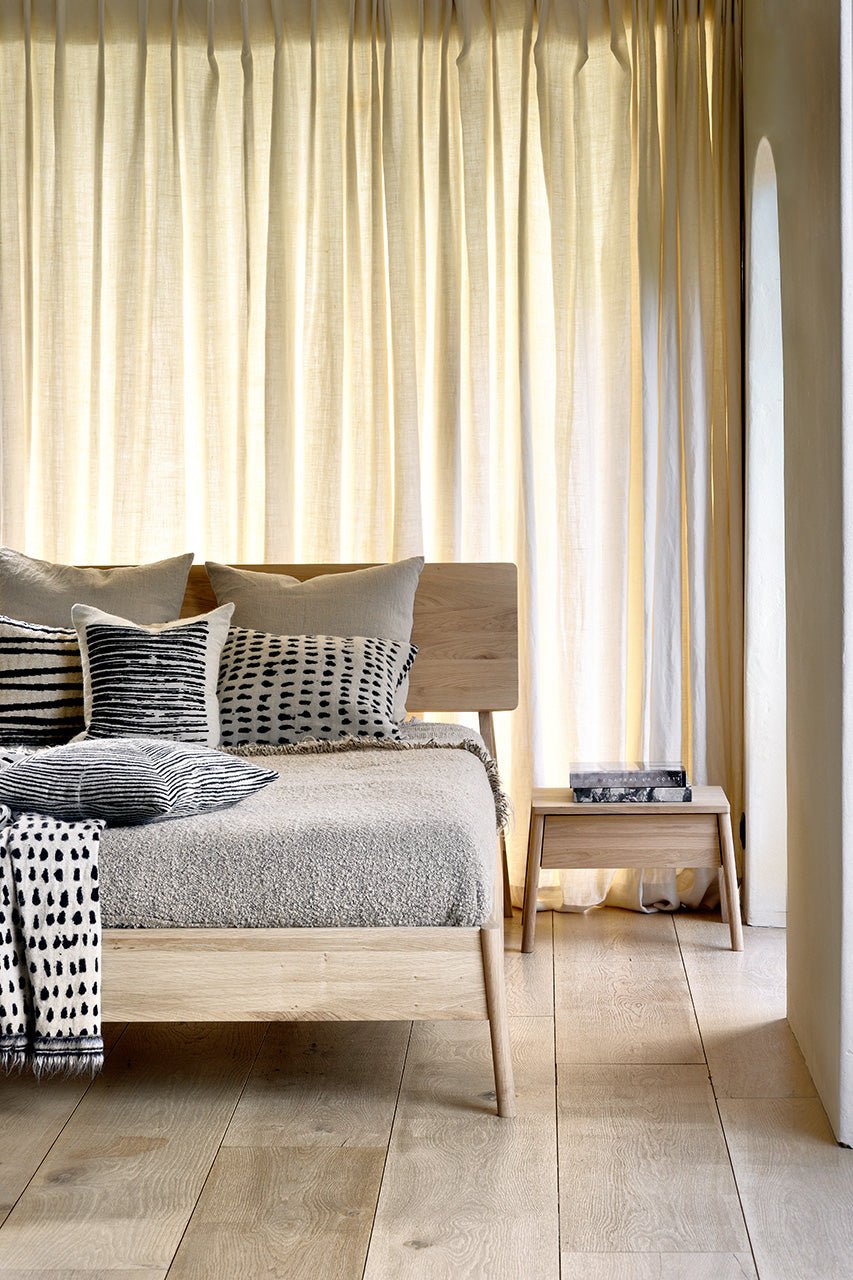 Oak-Air-bed-Oak-Air-bedside-table-textiles-Goode-Studio