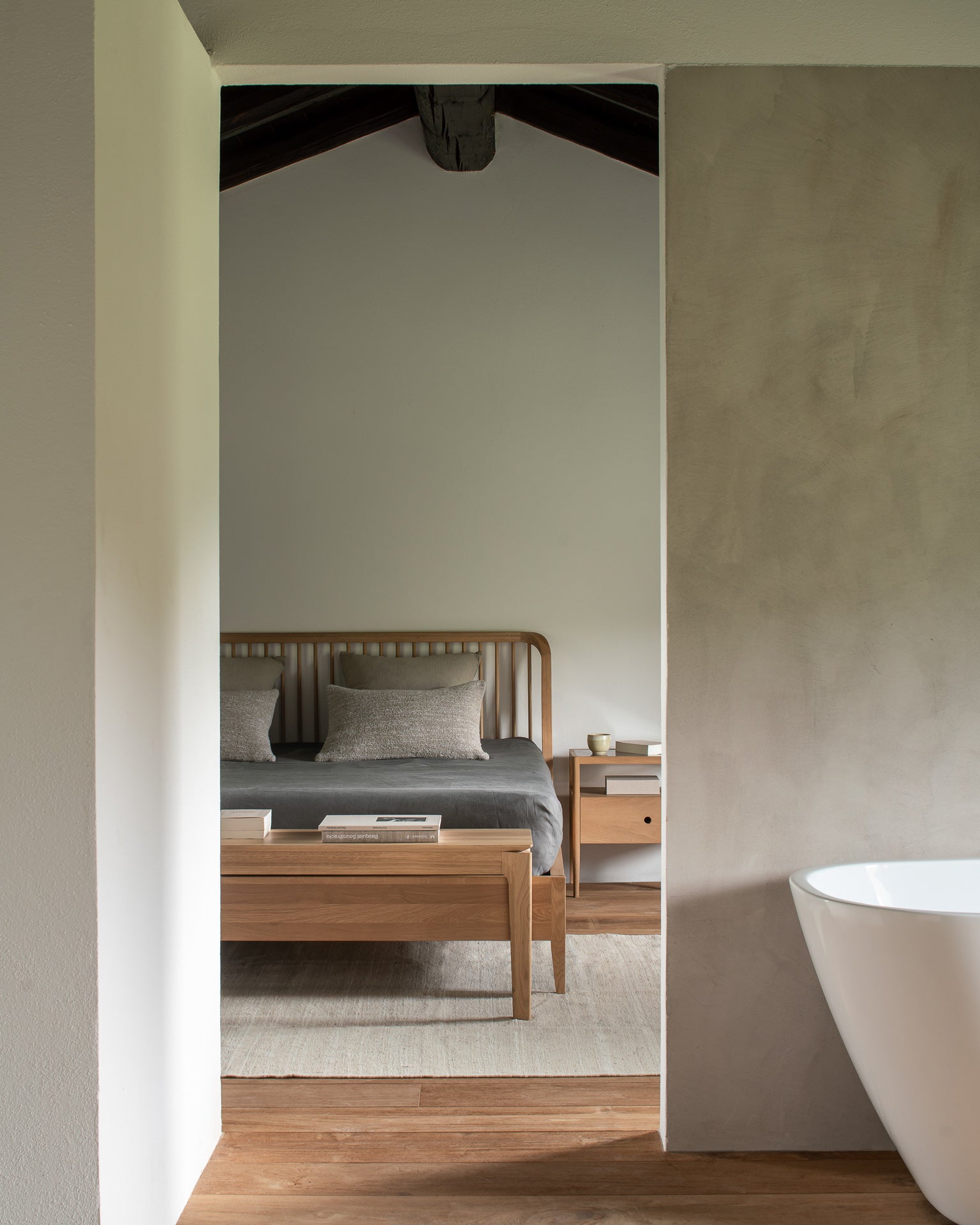 Spindle-bedside-table-spindle-bed-bok-bench-Goode-Studio