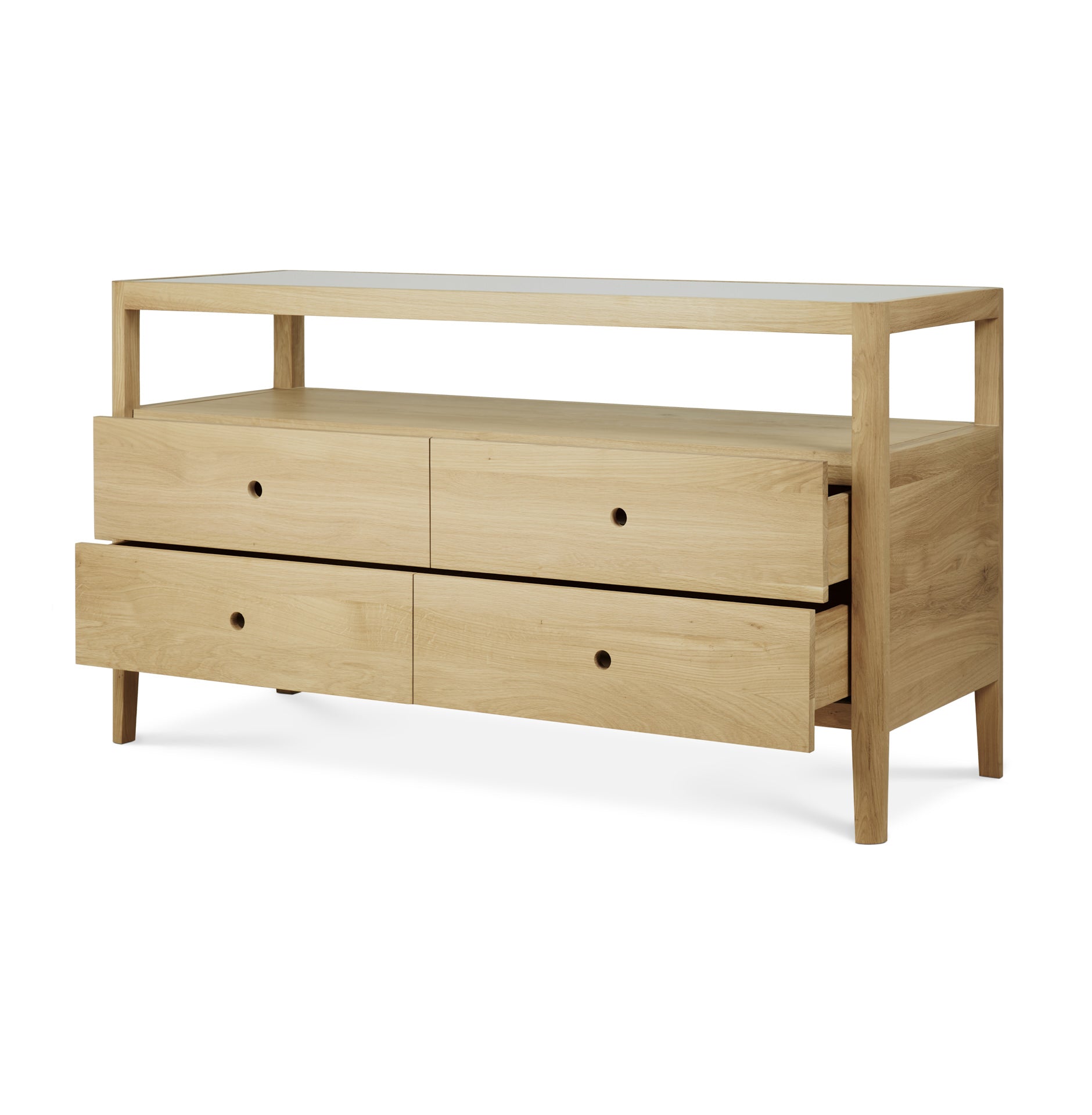 Spindle-dresser-oak-4-drawers-front-cut-Goode-Studio