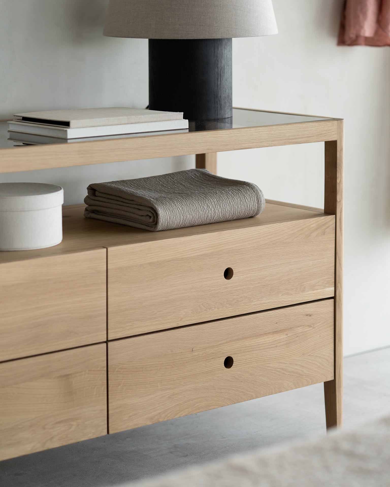 Spindle-dresser-oak-4-drawers-Goode-Studio