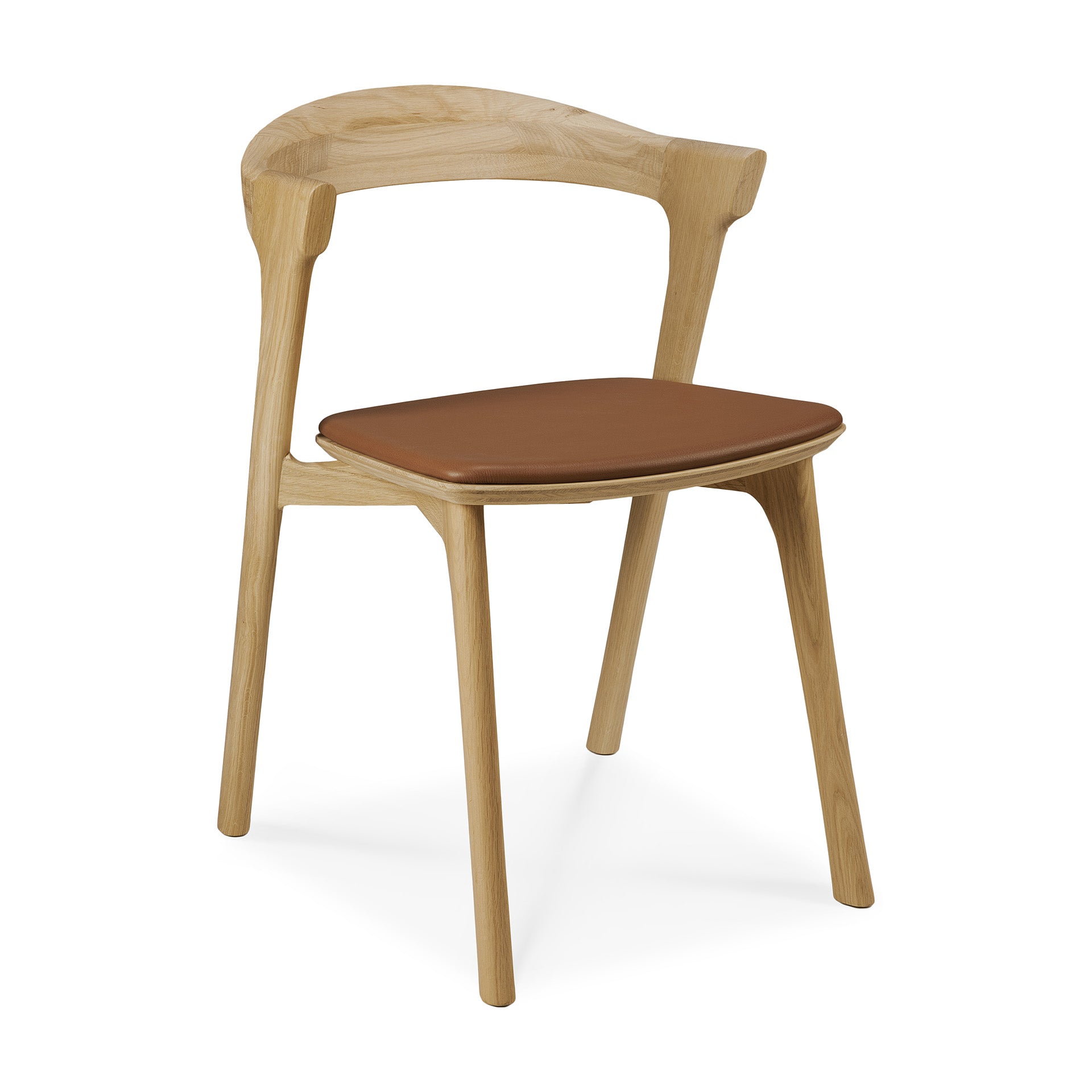 Oak-Bok-dining-chair-cognac-leather-side-cut-Goode-Studio
