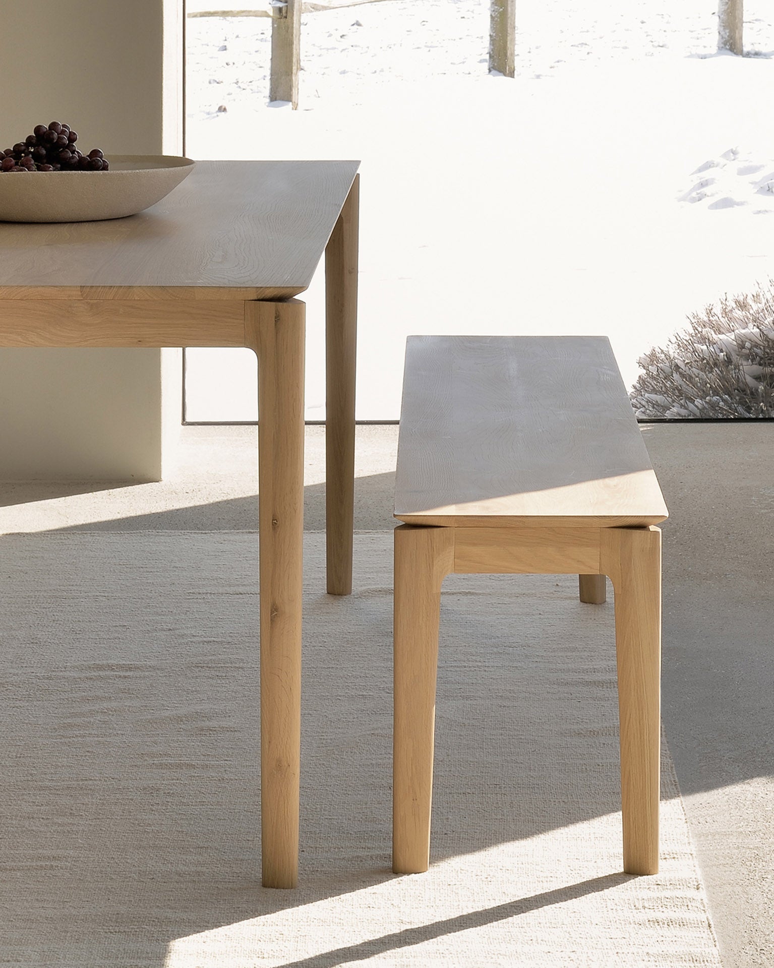 Bok Dining Table, Varnished Oak - Goode Studio