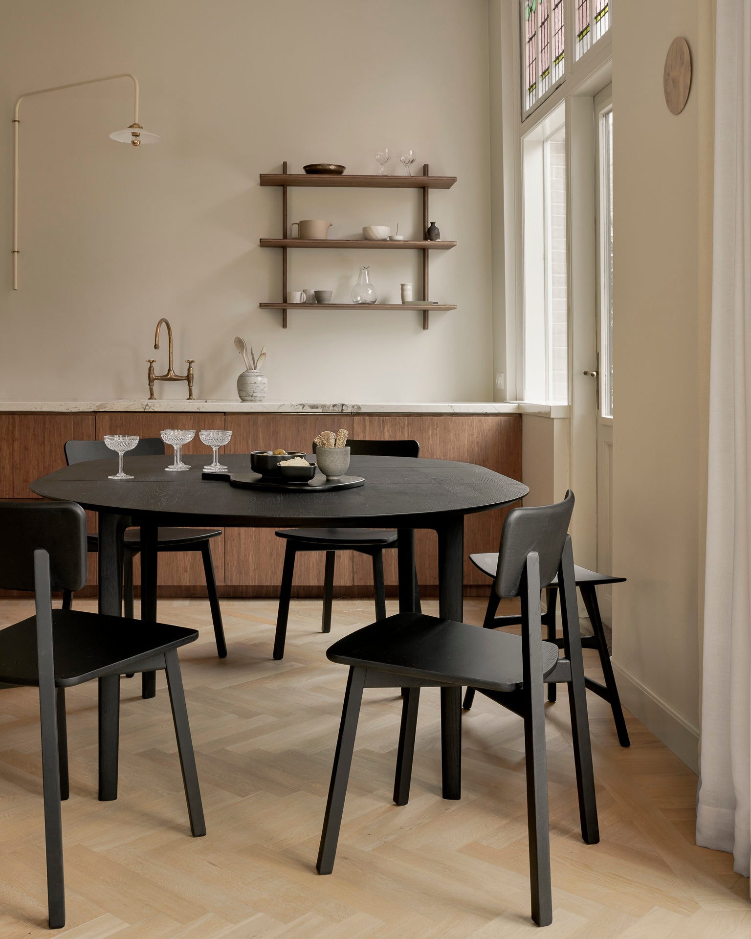 Bok Extendable Dining Table, Round - Goode Studio