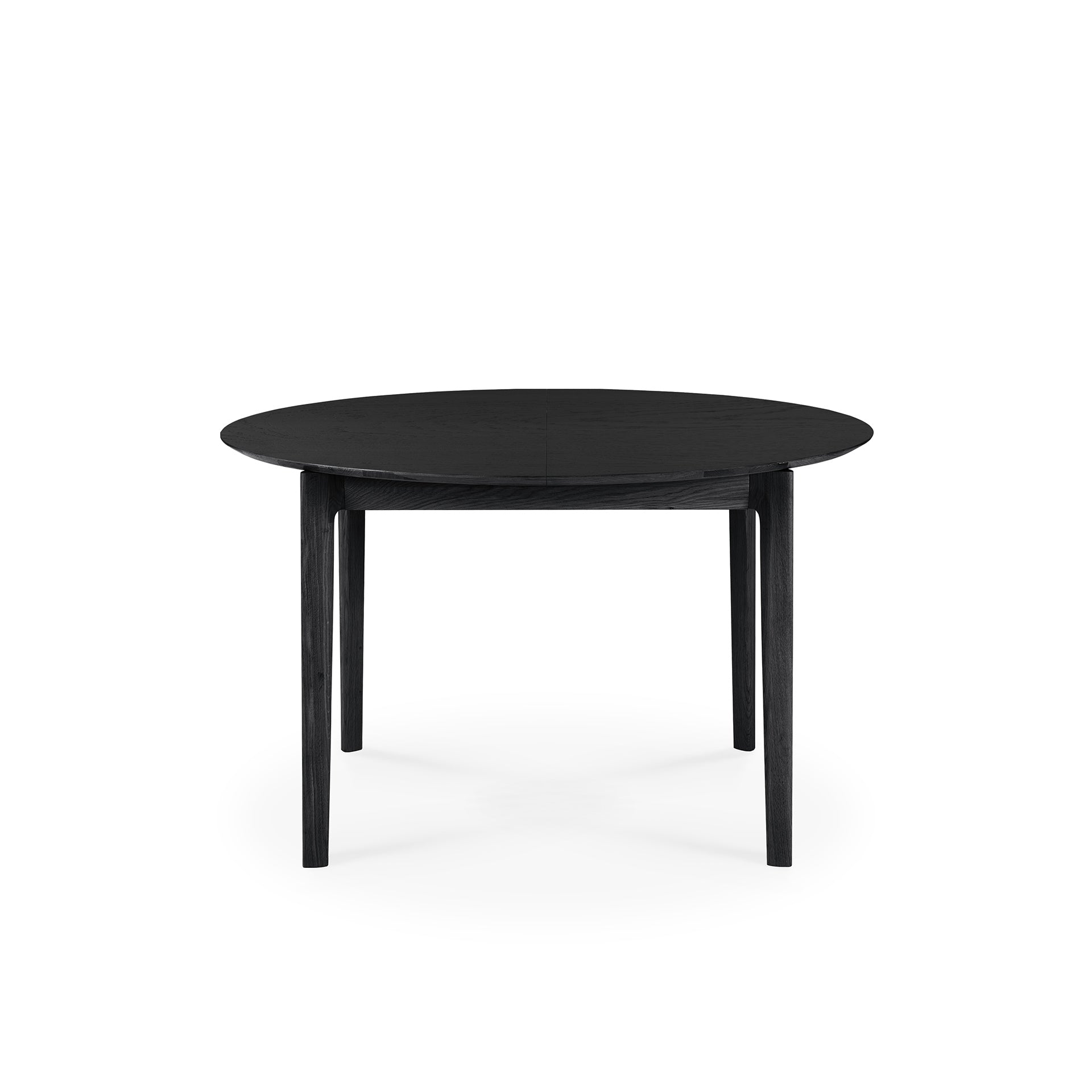 Oak-Bok-black-extendable-dining-table-round-Goode-Studio