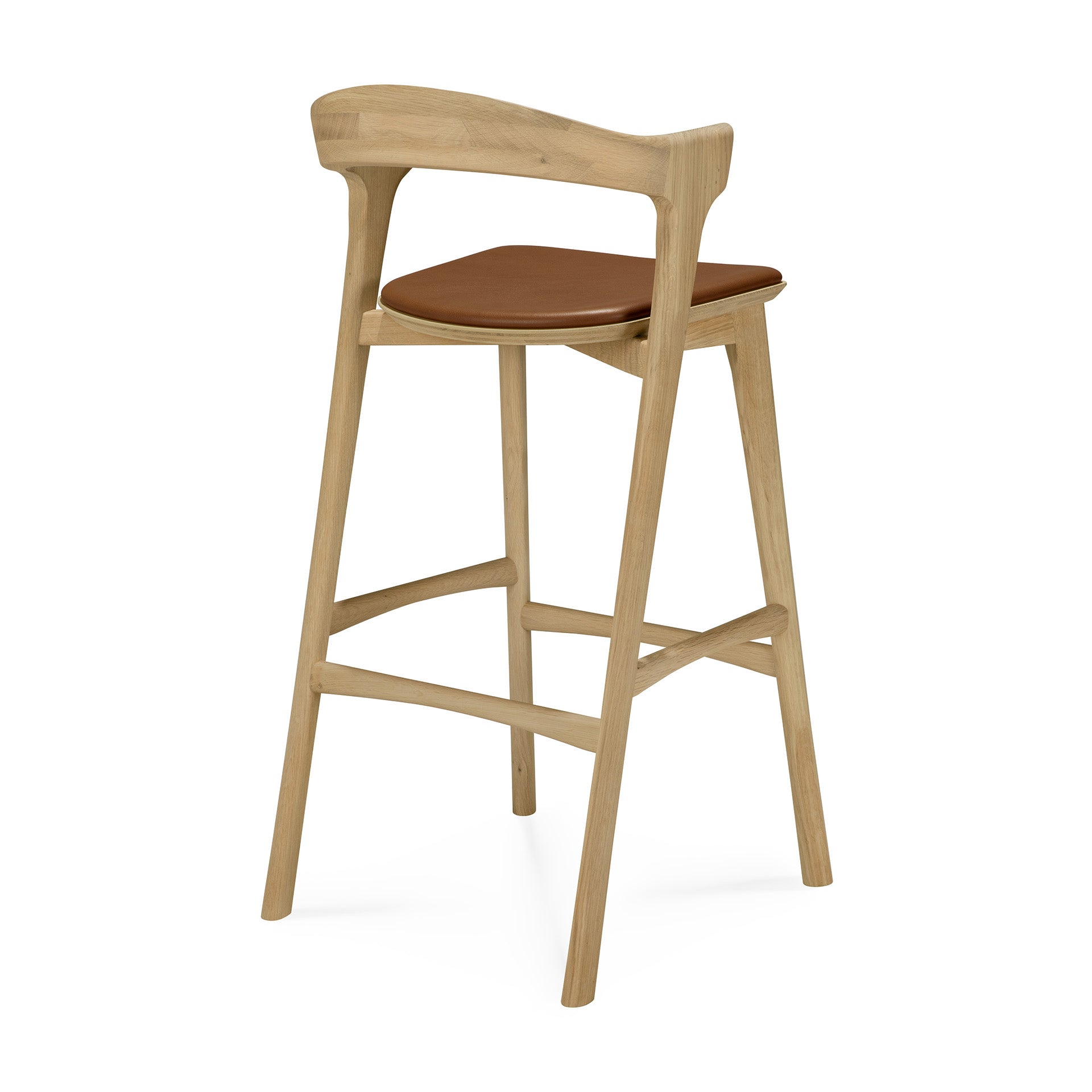 Bok-bar-stool-varnished-oak-Cognac-leather-back-cut-Goode-Studio