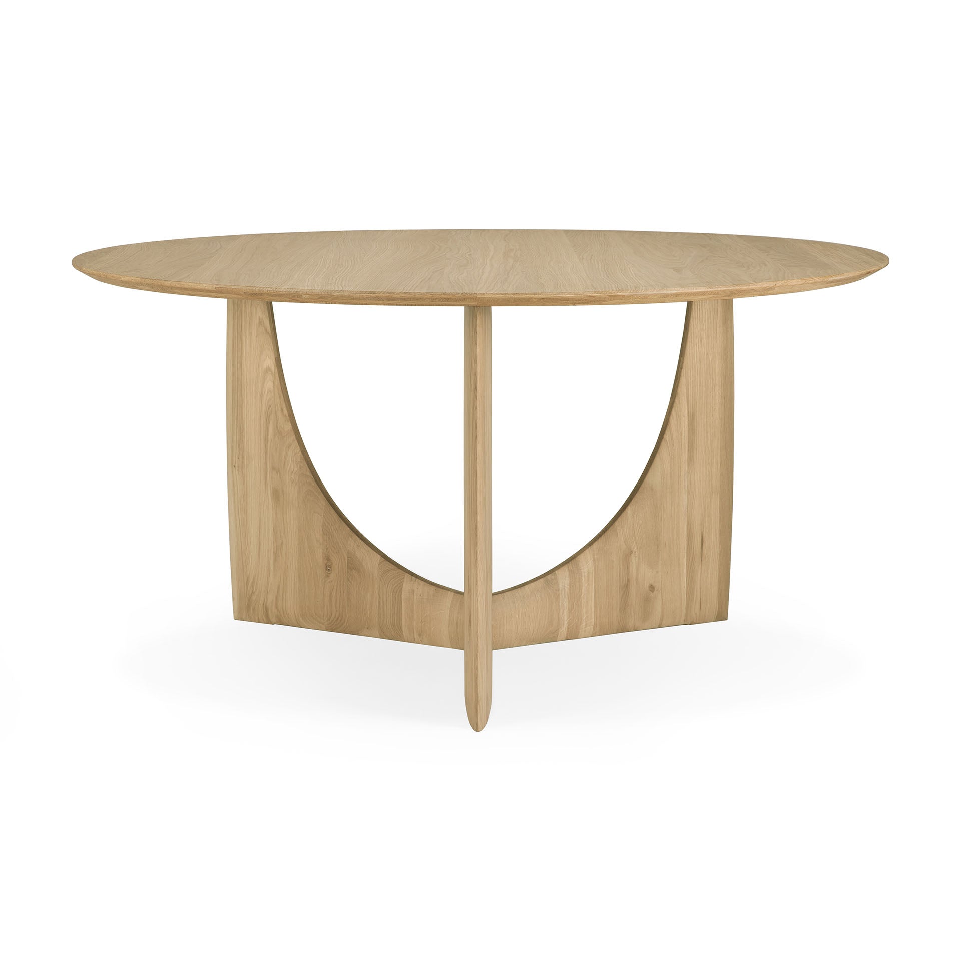 Geometric-dining-table-oak-Round-profile-cut-Goode-Studio