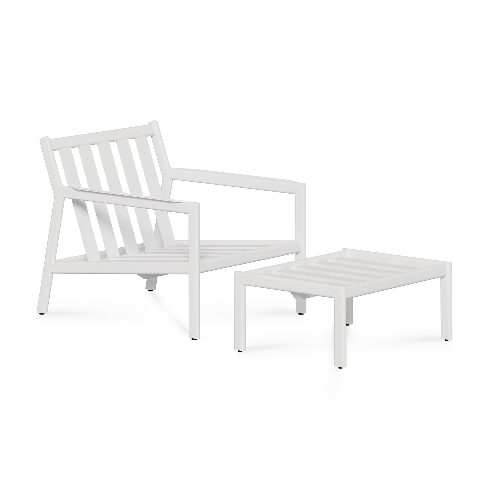 Jack Outdoor Footstool - Aluminum White - Goode Studio