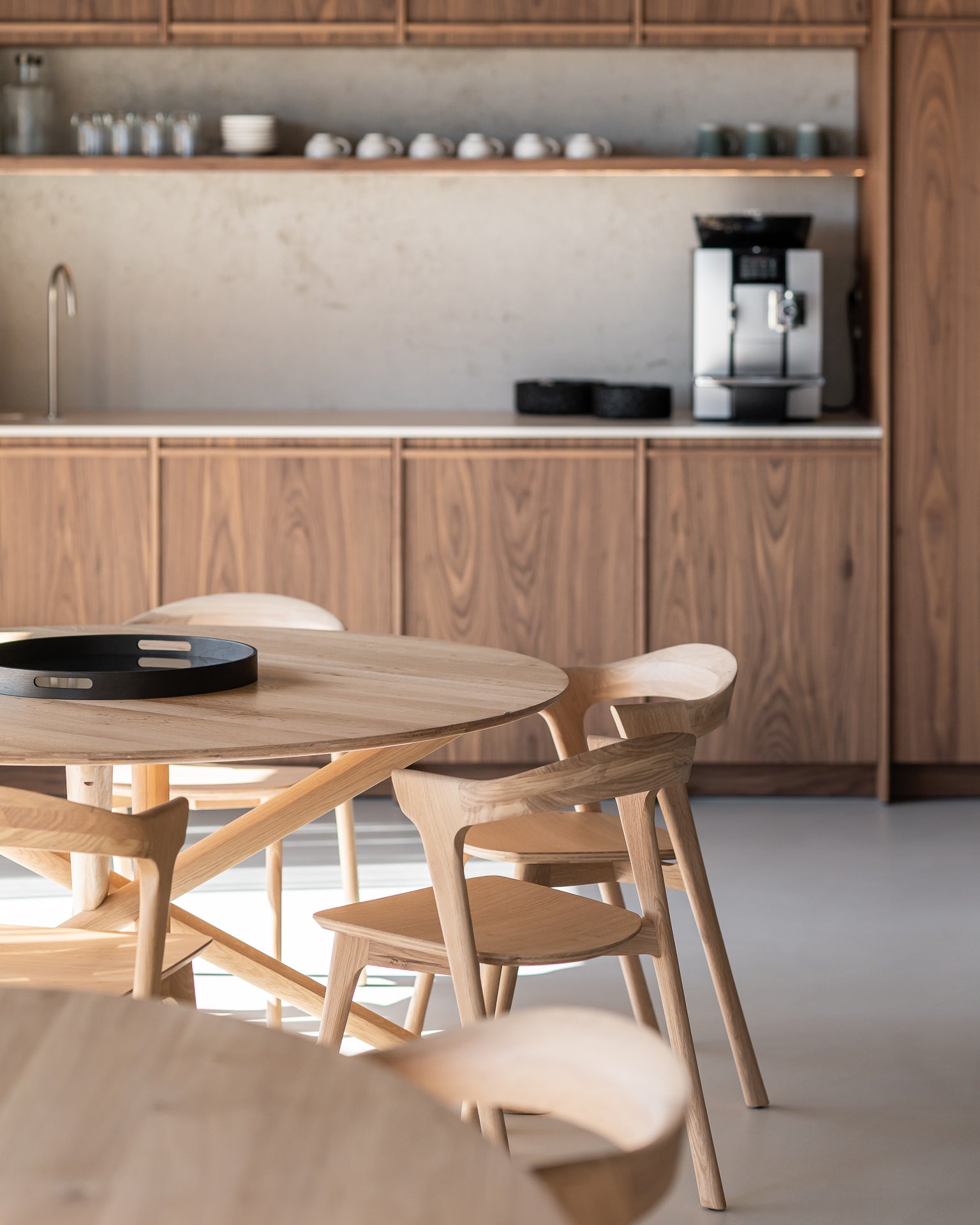 Mikado Dining Table, Oak, Round - Goode Studio