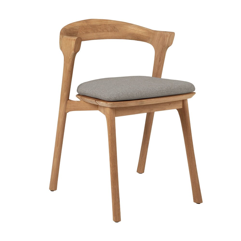 product-Seat-cushion-Teak-Bok-outdoor-dining-chair-mocha-side-Goode-Studio