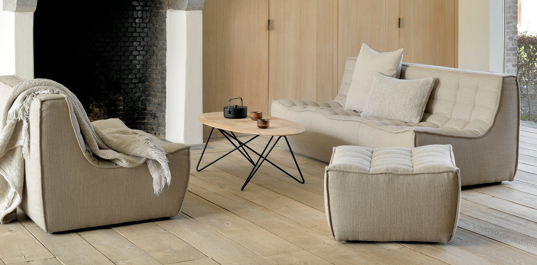 N701 Beige Sectional - Goode Studio