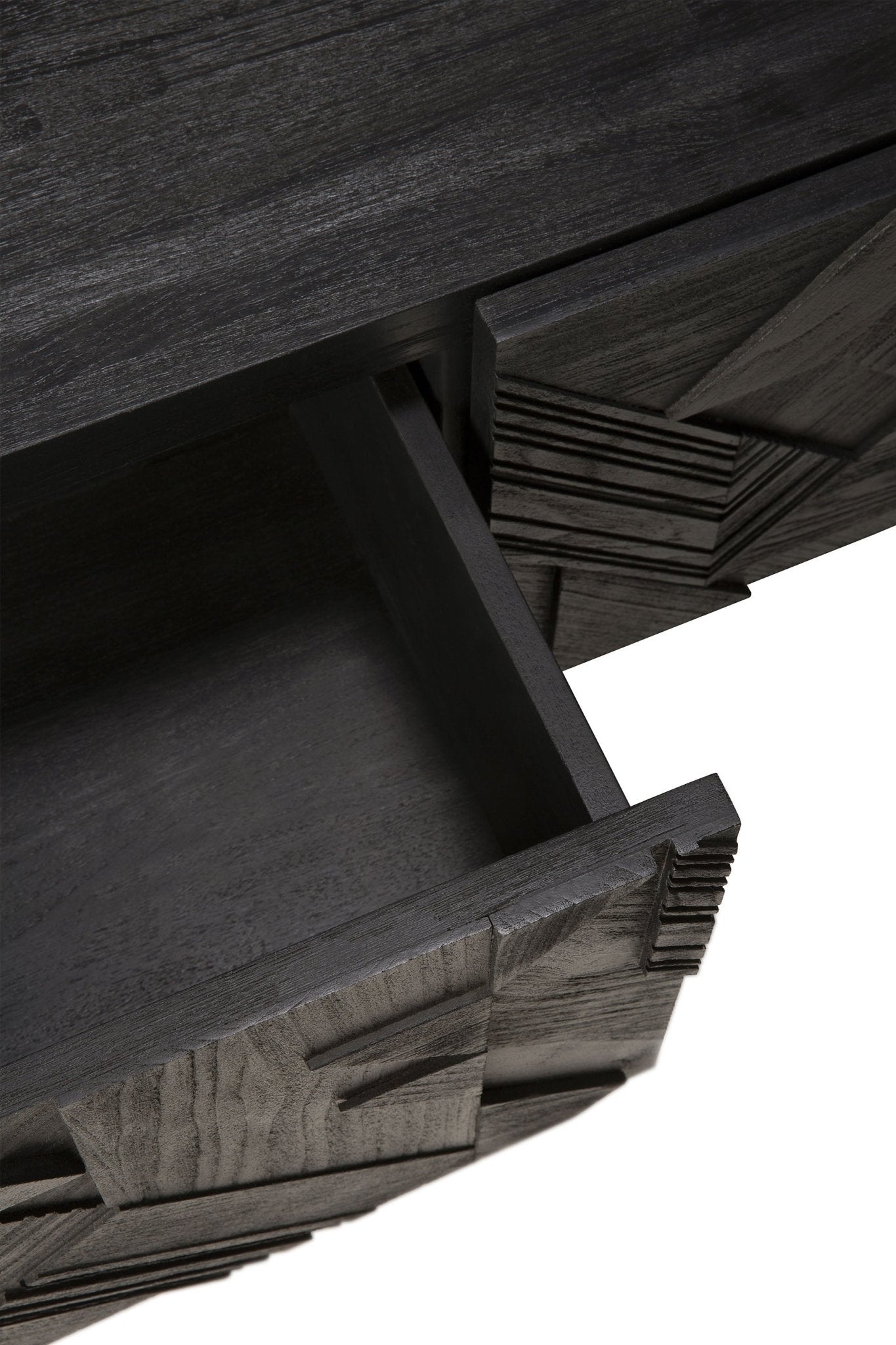Teak-Graphic-TV-cupboard-1-flip-down-door-1-drawer-Goode-Studio